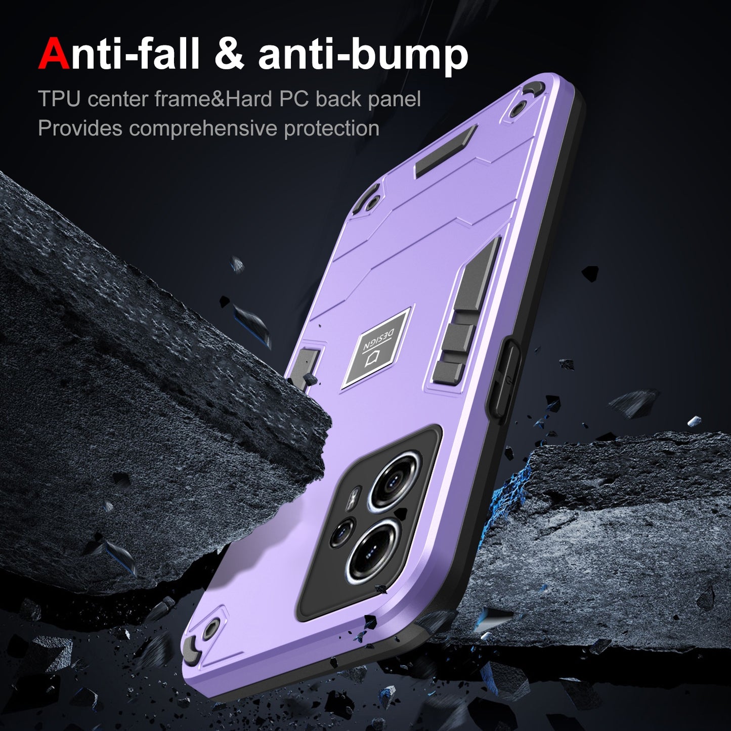 Motorola Moto G13 Shockproof Case - Durable TPU+PC Material, Lightweight, Anti-Fall and Anti-Bump Design, Fashionable Phone Protection-buycases.co.uk