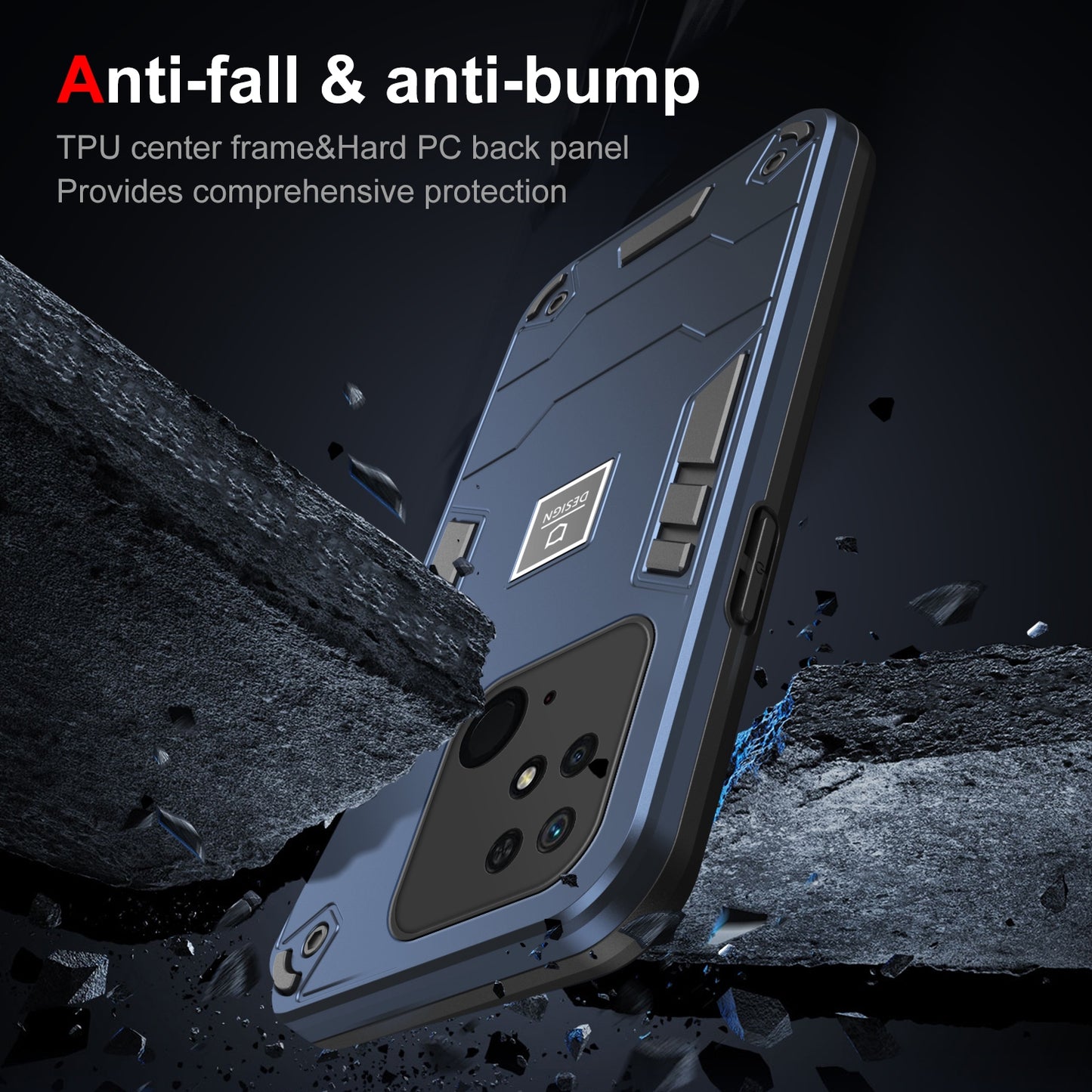 Xiaomi Redmi 10C Shockproof Case - Durable TPU+PC Material, Lightweight, Anti-Fall and Anti-Bump Design, Fashionable Phone Protection-buycases.co.uk