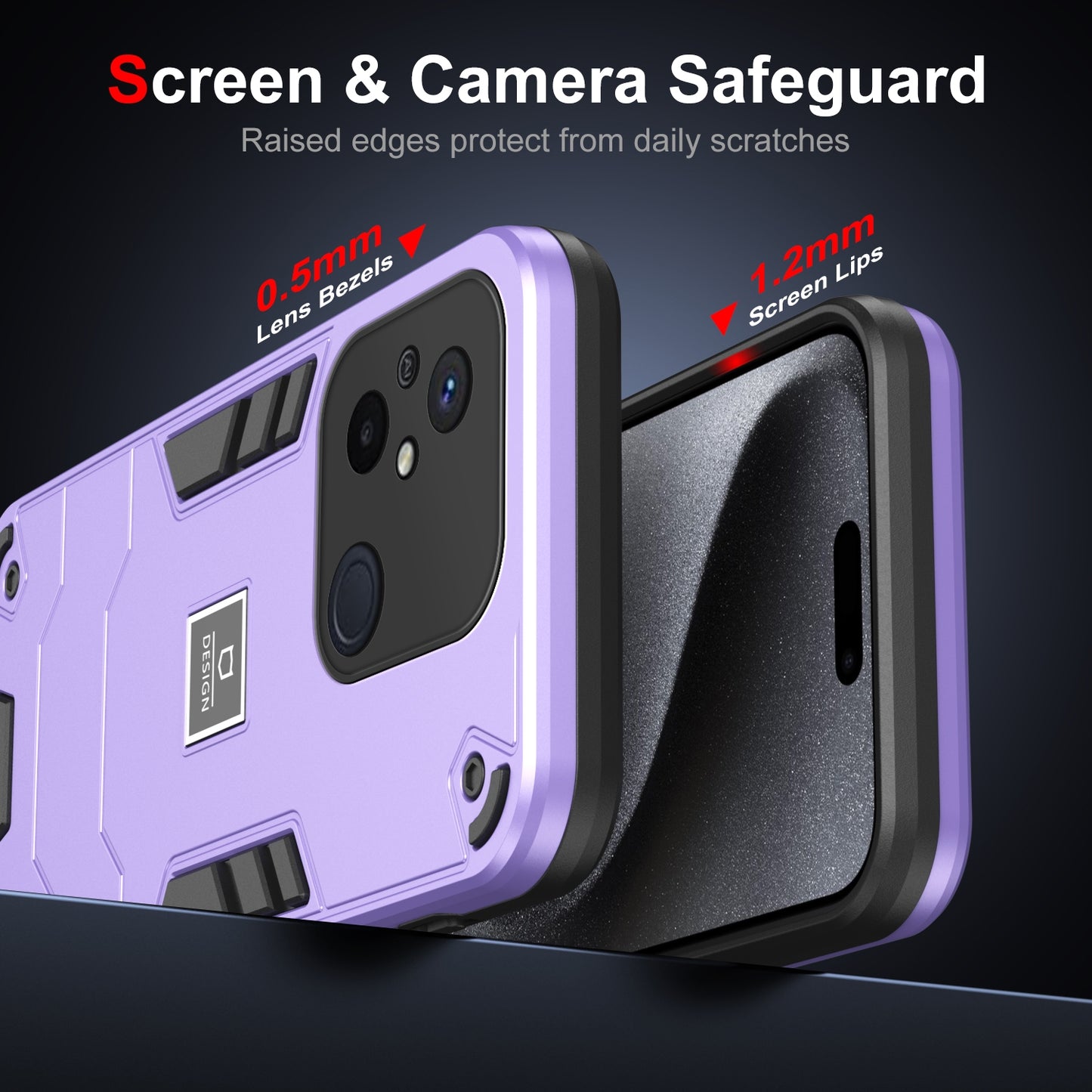 Xiaomi Redmi 12C Shockproof Case - Durable TPU+PC Material, Lightweight, Anti-Fall and Anti-Bump Design, Fashionable Phone Protection-buycases.co.uk