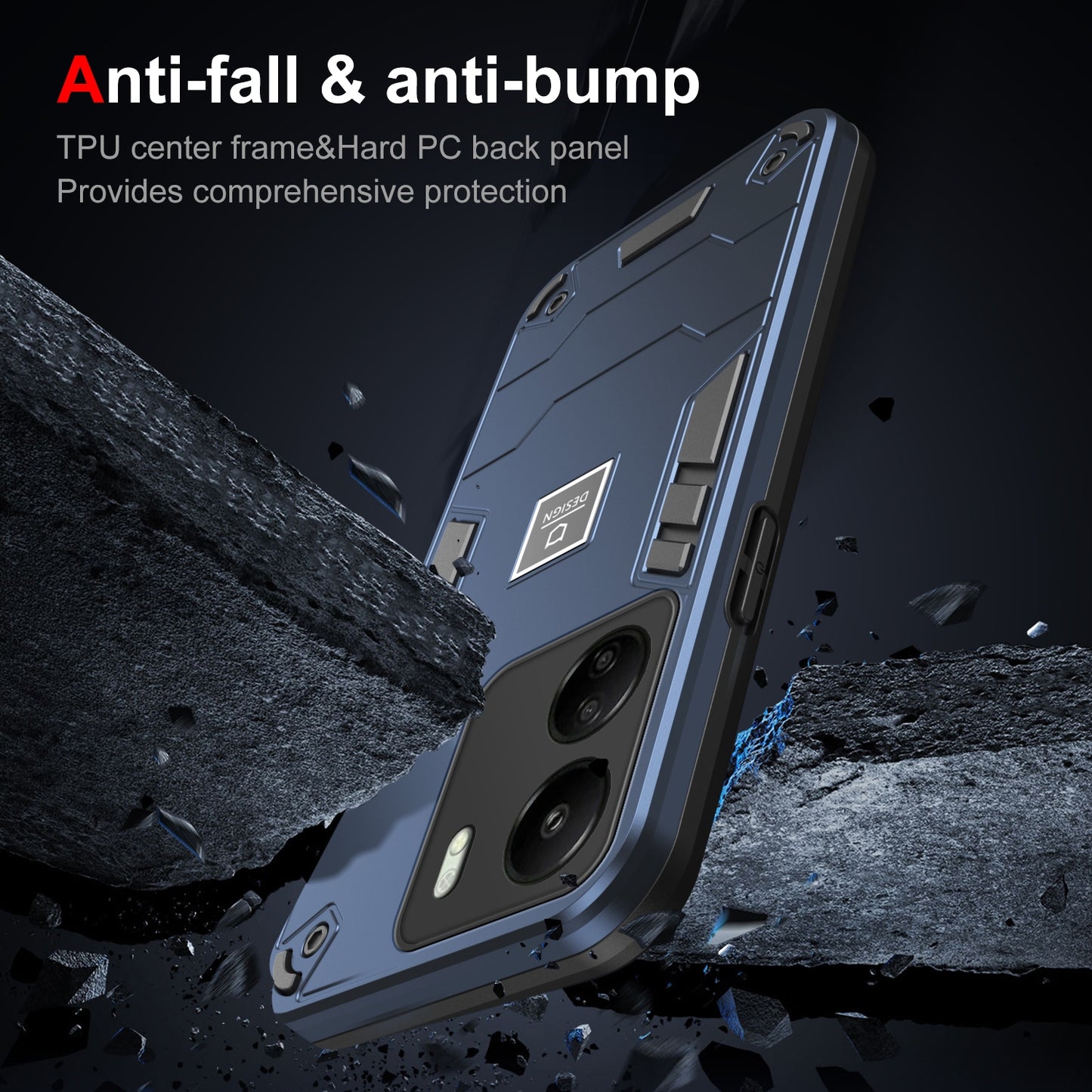 Xiaomi Redmi 13C Shockproof Case - Durable TPU+PC Material, Lightweight, Anti-Fall and Anti-Bump Design, Fashionable Phone Protection-buycases.co.uk