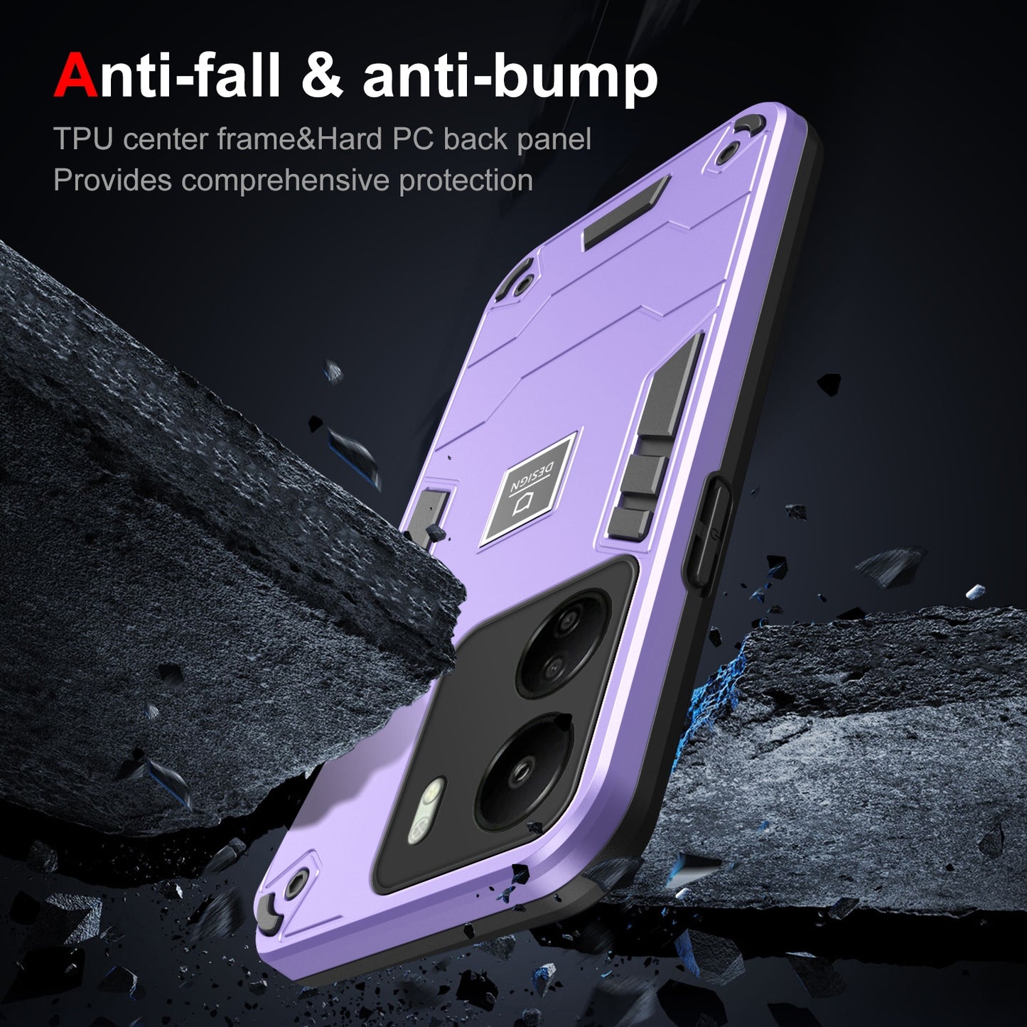 Xiaomi Redmi 13C Shockproof Case - Durable TPU+PC Material, Lightweight, Anti-Fall and Anti-Bump Design, Fashionable Phone Protection-buycases.co.uk