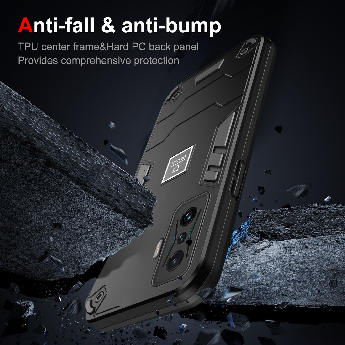 Xiaomi Redmi K50 Gaming Shockproof Case - Durable TPU+PC Material, Lightweight, Anti-Fall and Anti-Bump Design, Fashionable Phone Protection-buycases.co.uk