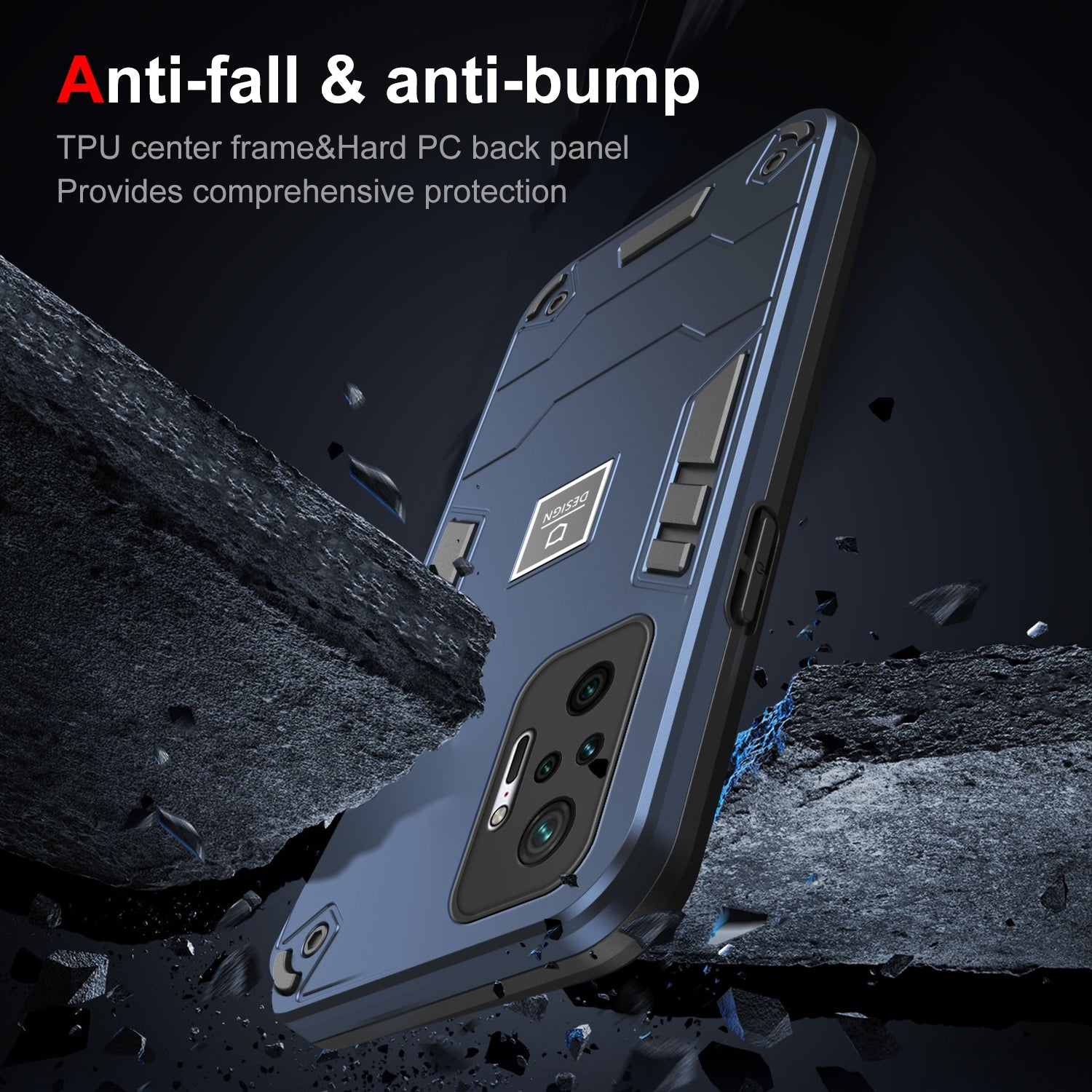 Xiaomi Redmi Note 10 Pro 4G Shockproof Case - Durable TPU+PC Material, Lightweight, Anti-Fall and Anti-Bump Design, Fashionable Phone Protection-buycases.co.uk