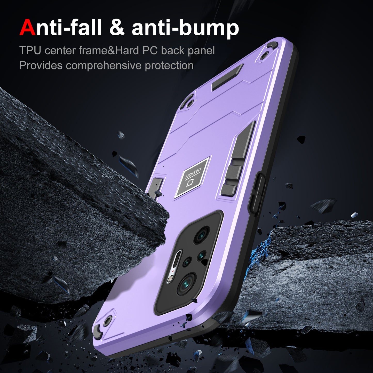 Xiaomi Redmi Note 10 Pro 4G Shockproof Case - Durable TPU+PC Material, Lightweight, Anti-Fall and Anti-Bump Design, Fashionable Phone Protection-buycases.co.uk