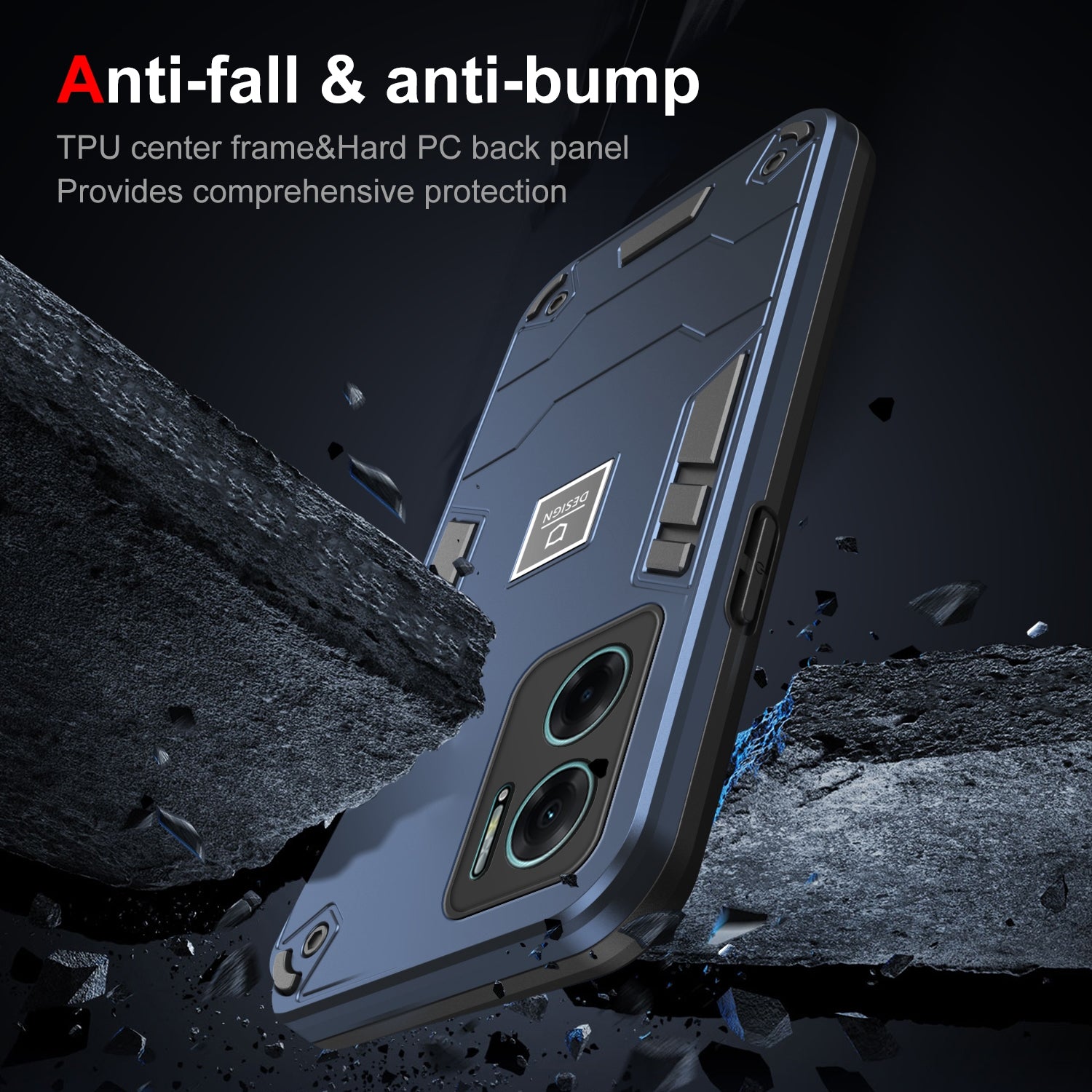 Xiaomi Redmi Note 11E Shockproof Case - Durable TPU+PC Material, Lightweight, Anti-Fall and Anti-Bump Design, Fashionable Phone Protection-buycases.co.uk