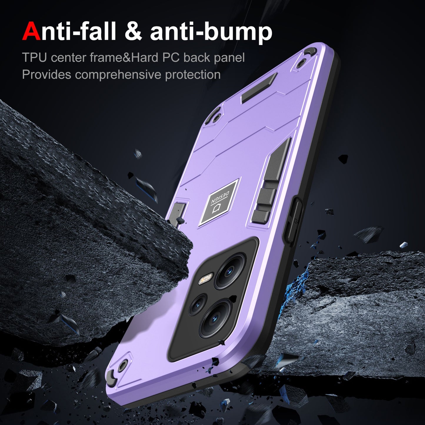 Xiaomi Redmi Note 12 5G Global Shockproof Case - Durable TPU+PC Material, Lightweight, Anti-Fall and Anti-Bump Design, Fashionable Phone Protection-buycases.co.uk