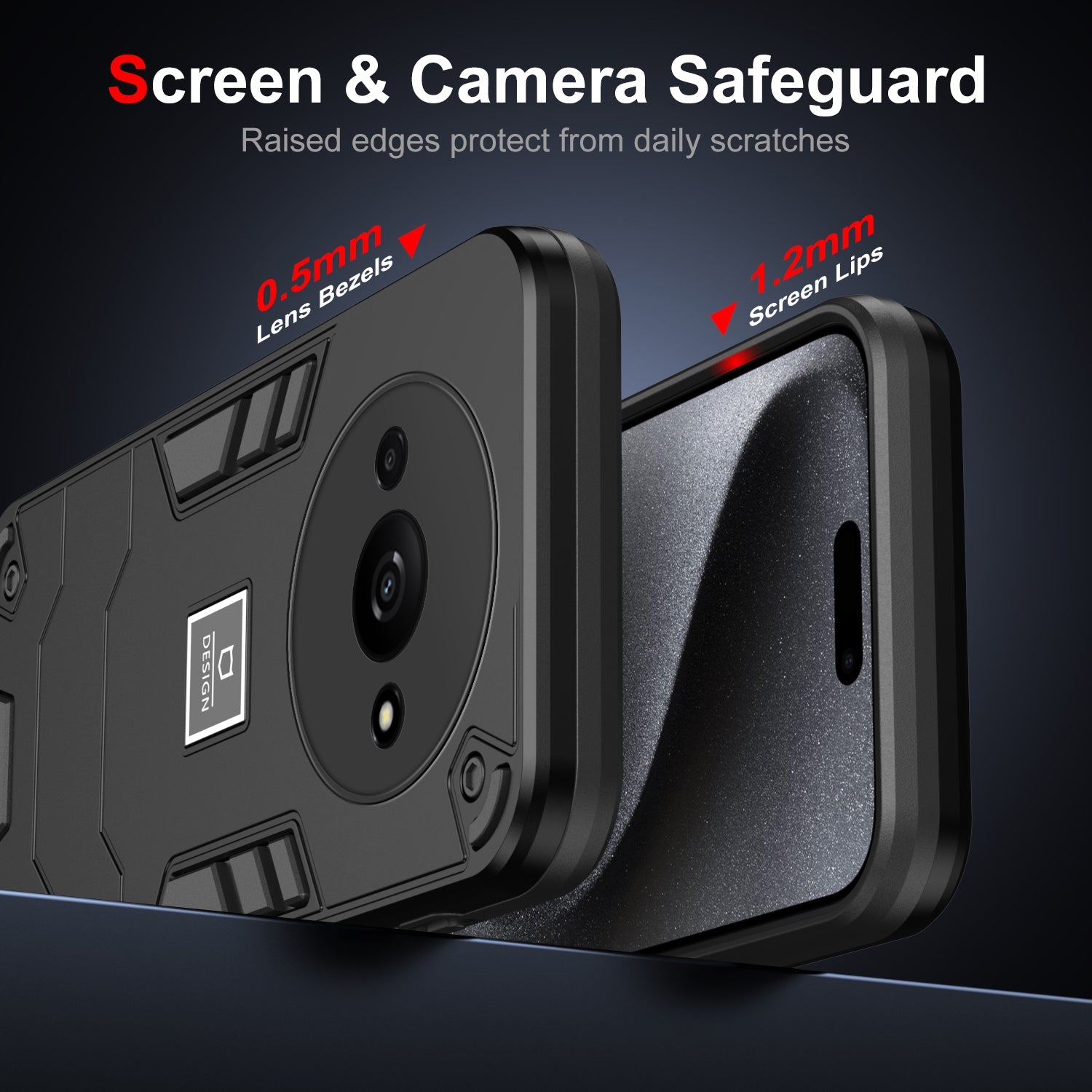 Xiaomi Redmi A3 Shockproof Case - Durable TPU+PC Material, Lightweight, Anti-Fall and Anti-Bump Design, Fashionable Phone Protection-buycases.co.uk