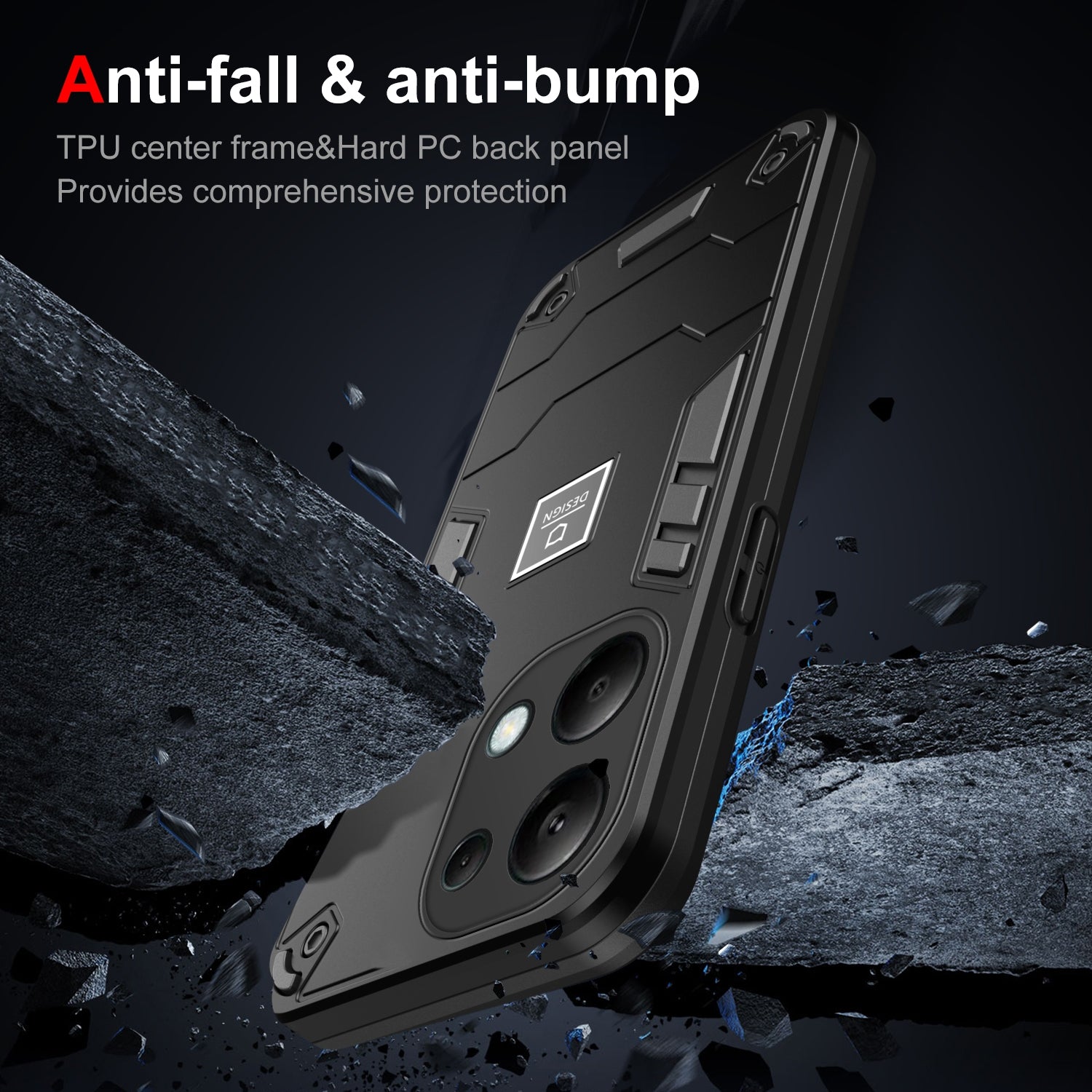 Xiaomi Redmi Note 13 Pro 4G Global Shockproof Case - Durable TPU+PC Material, Lightweight, Anti-Fall and Anti-Bump Design, Fashionable Phone Protection-buycases.co.uk