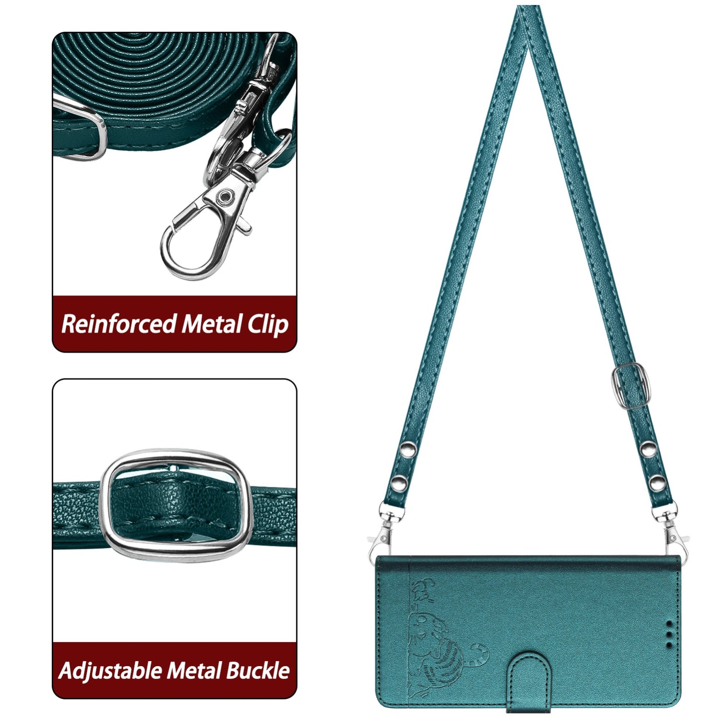 OPPO A77 5G Cat and Mouse Embossed PU Leather RFID Case with Wallet Slots, Anti-Fall Protection, Kickstand, and Lanyard-buycases.co.uk