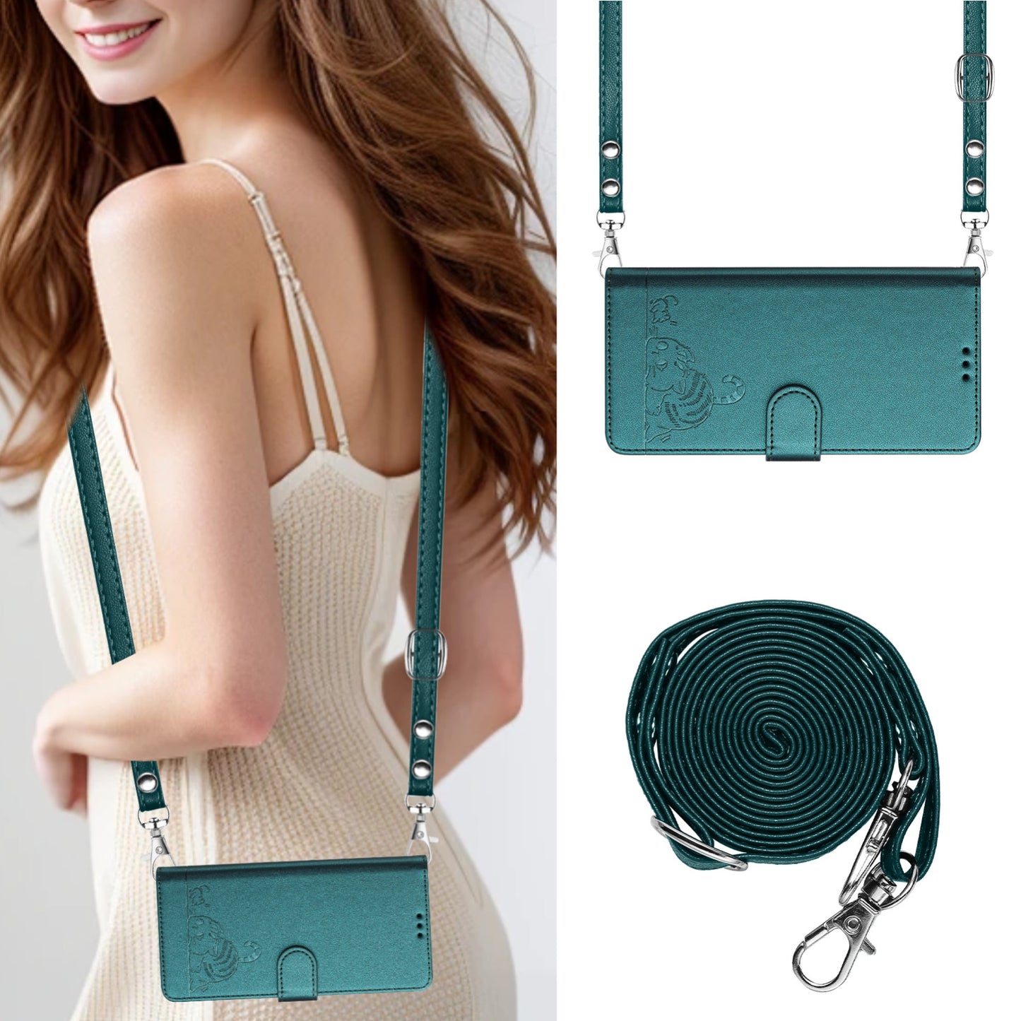 Xiaomi 14T Pro Cat and Mouse Embossed PU Leather RFID Case with Wallet Slots, Anti-Fall Protection, Kickstand, and Lanyard-buycases.co.uk