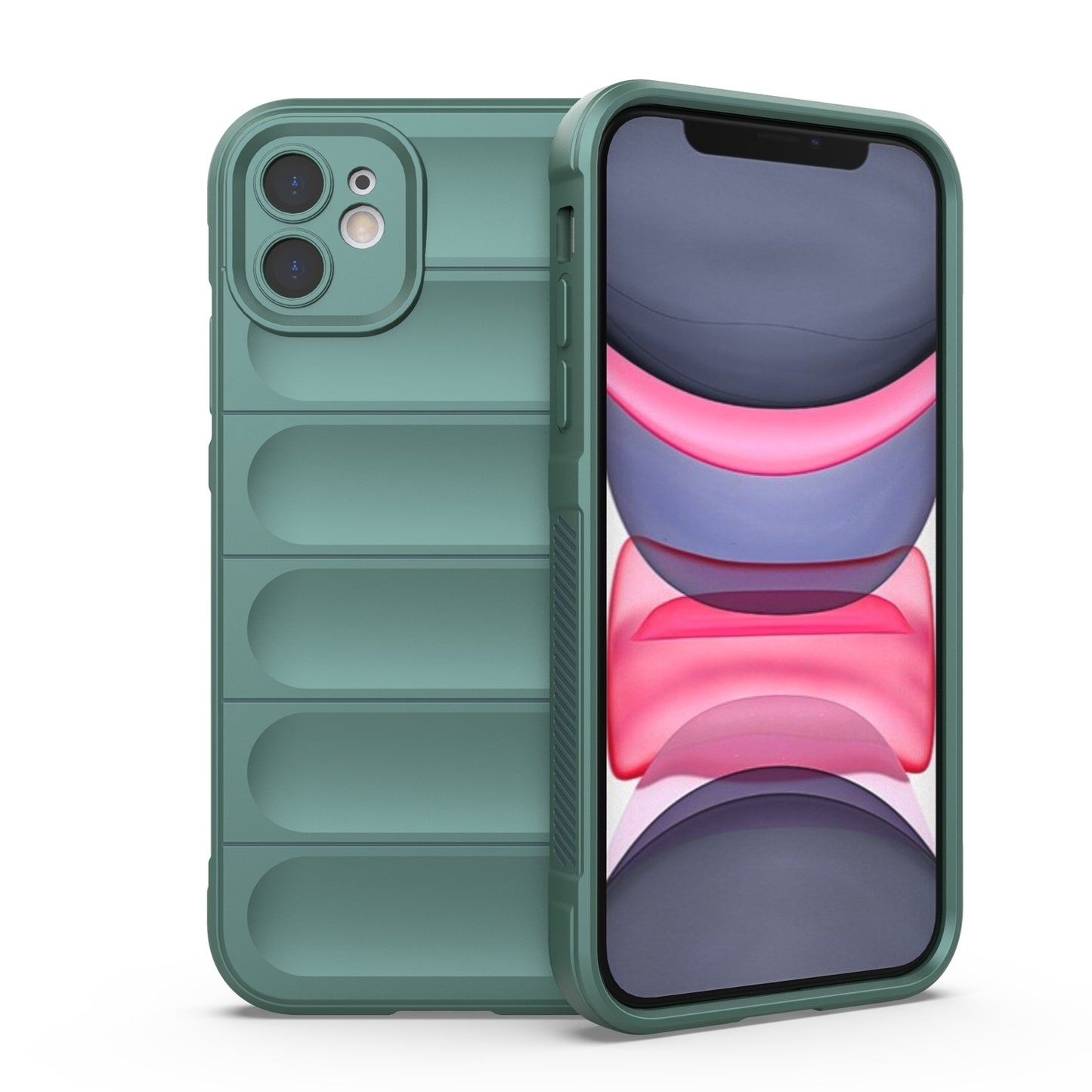 iPhone 11 Magic Shield Phone Case – Durable TPU + Flannel, Stylish Protection, Brightly Coloured, Wear-Resistant-buycases.co.uk