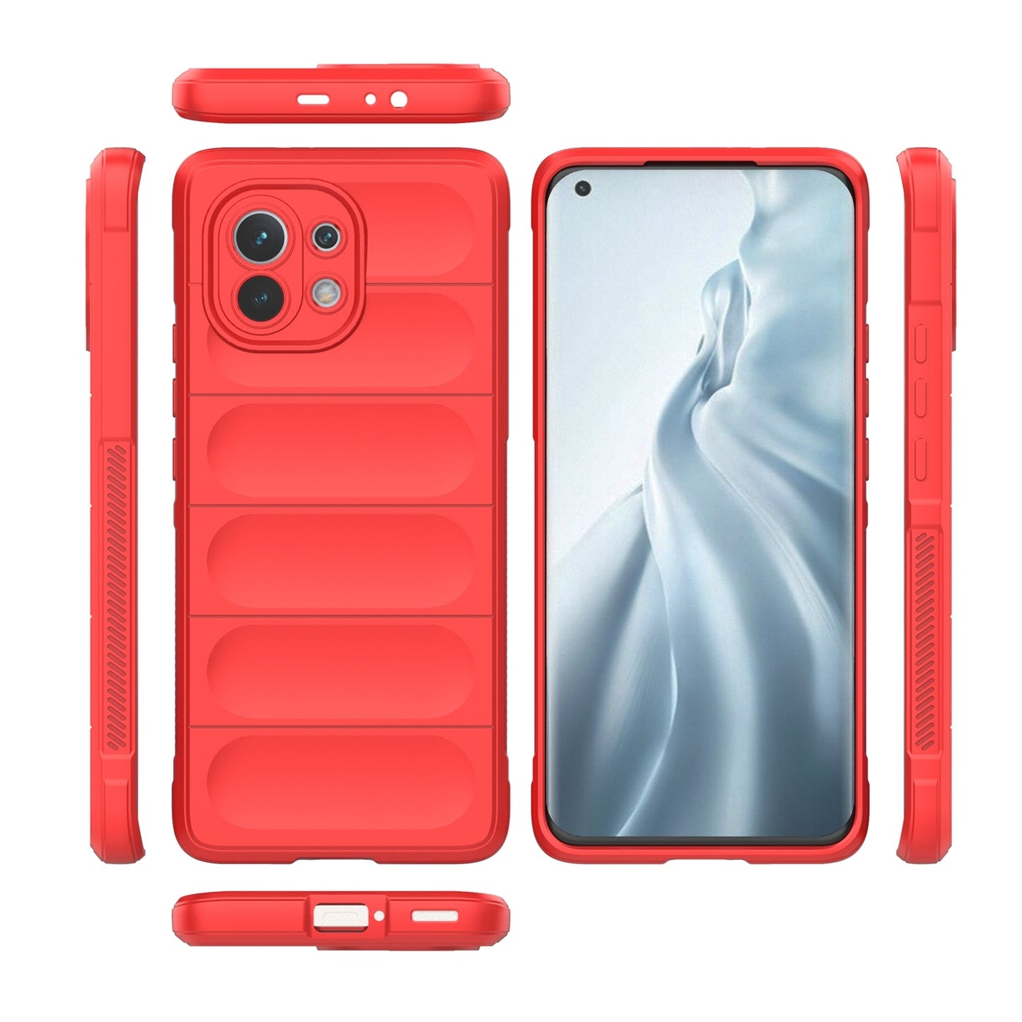 Xiaomi Mi 11 Magic Shield Phone Case – Durable TPU + Flannel, Stylish Protection, Brightly Coloured, Wear-Resistant-buycases.co.uk