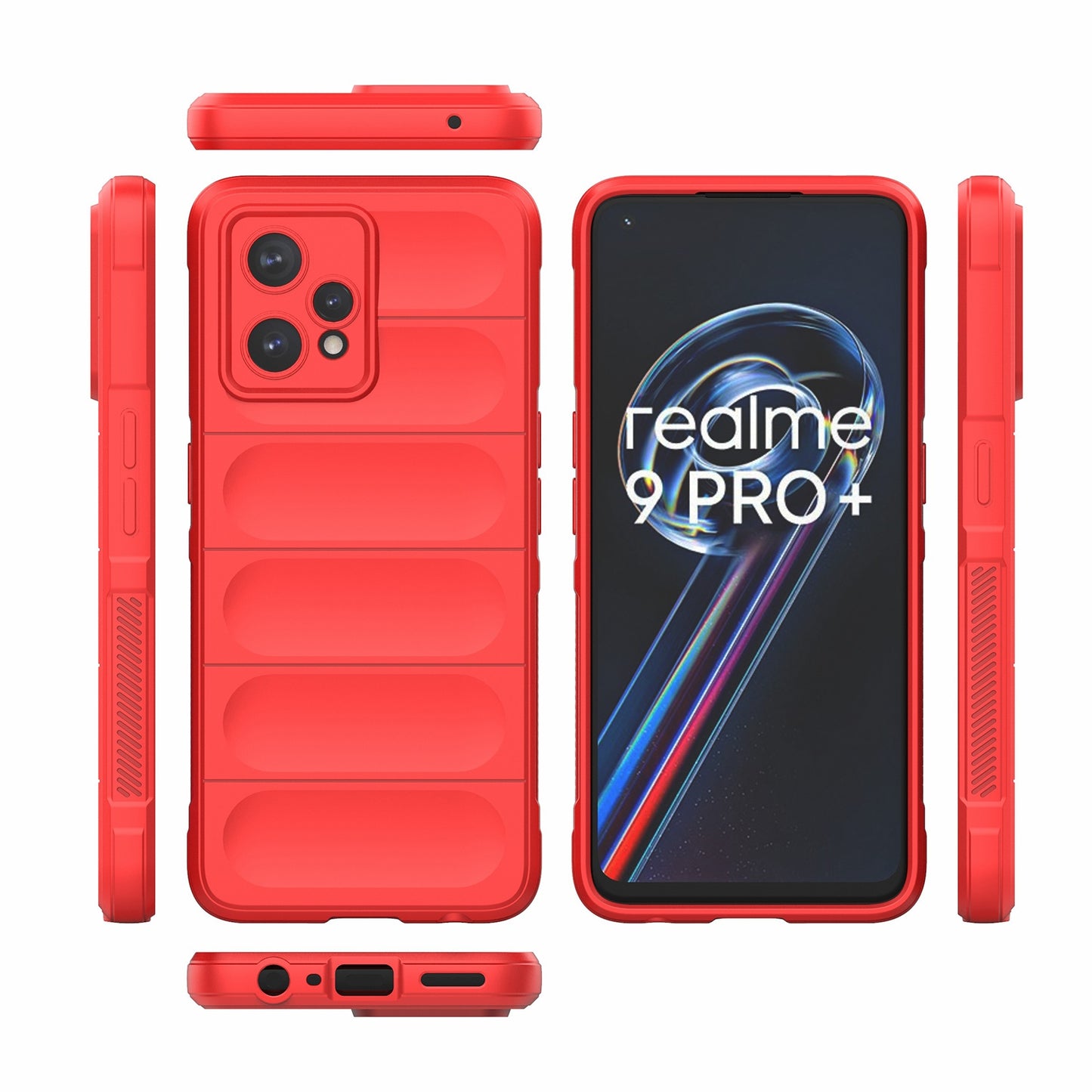 OPPO Realme 9 Pro+ Magic Shield Phone Case – Durable TPU + Flannel, Stylish Protection, Brightly Coloured, Wear-Resistant-buycases.co.uk