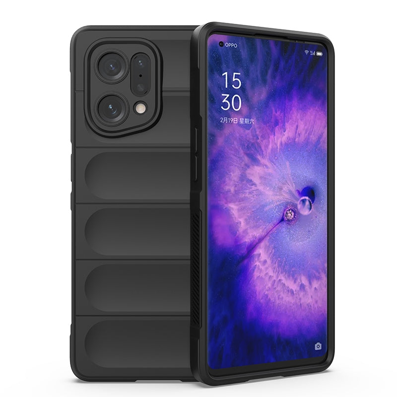 OPPO Find X5 Magic Shield Phone Case – Durable TPU + Flannel, Stylish Protection, Brightly Coloured, Wear-Resistant-buycases.co.uk