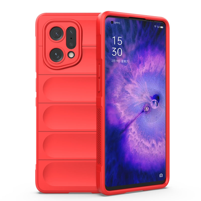 OPPO Find X5 Magic Shield Phone Case – Durable TPU + Flannel, Stylish Protection, Brightly Coloured, Wear-Resistant-buycases.co.uk