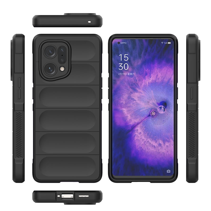 OPPO Find X5 Magic Shield Phone Case – Durable TPU + Flannel, Stylish Protection, Brightly Coloured, Wear-Resistant-buycases.co.uk