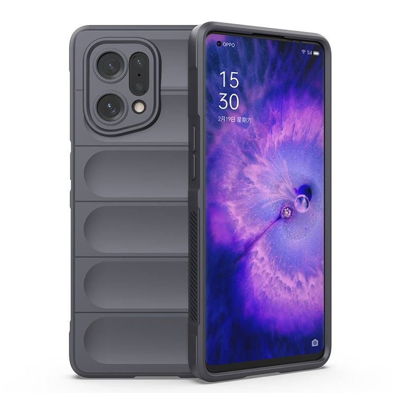 OPPO Find X5 Magic Shield Phone Case – Durable TPU + Flannel, Stylish Protection, Brightly Coloured, Wear-Resistant-buycases.co.uk