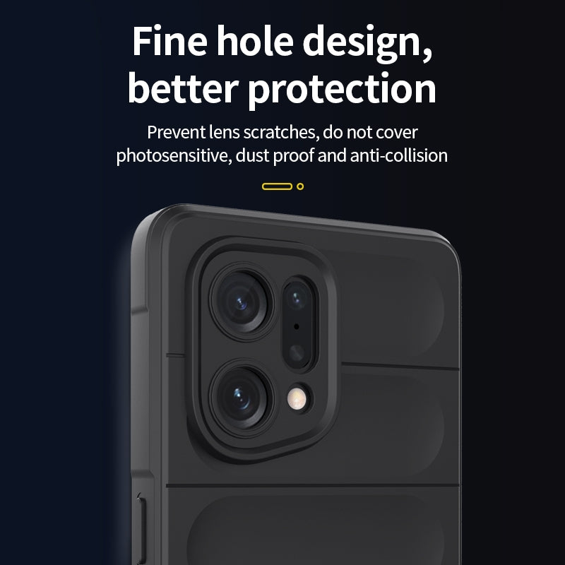 OPPO Find X5 Magic Shield Phone Case – Durable TPU + Flannel, Stylish Protection, Brightly Coloured, Wear-Resistant-buycases.co.uk
