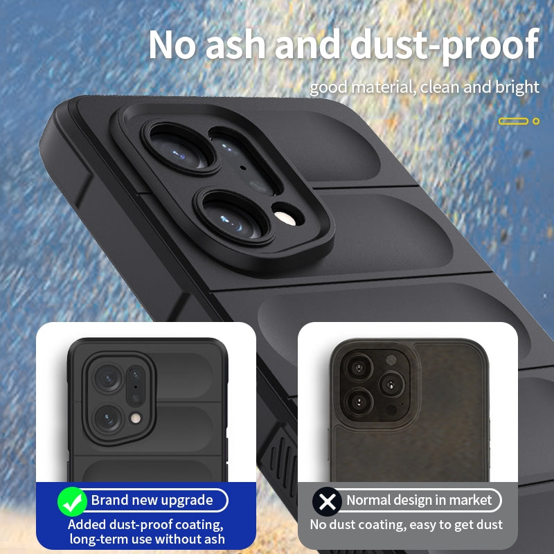 OPPO Find X5 Magic Shield Phone Case – Durable TPU + Flannel, Stylish Protection, Brightly Coloured, Wear-Resistant-buycases.co.uk