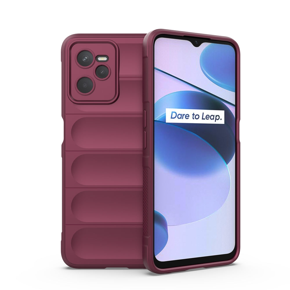 OPPO Realme C35 Magic Shield Phone Case – Durable TPU + Flannel, Stylish Protection, Brightly Coloured, Wear-Resistant-buycases.co.uk
