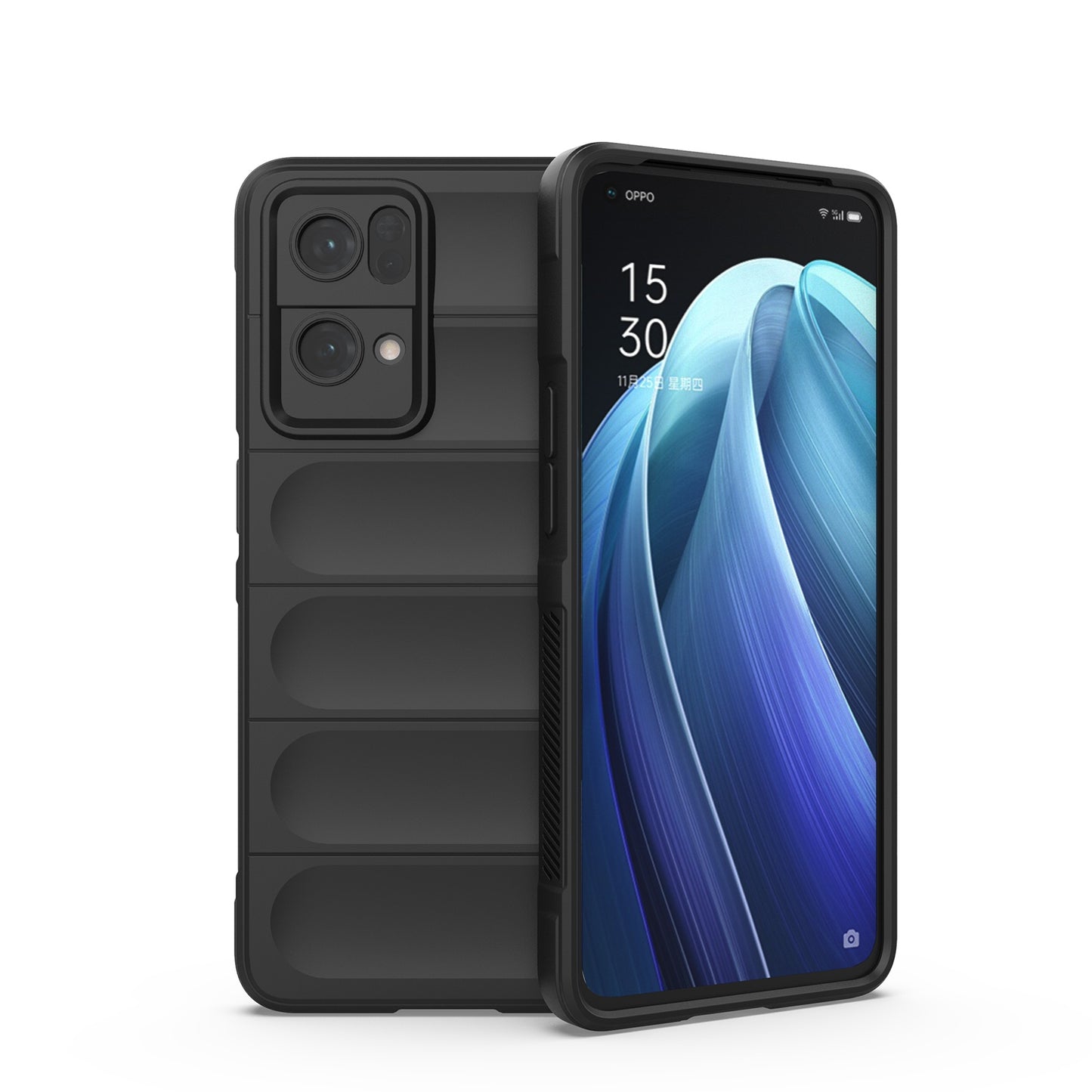 OPPO Reno7 Pro 5G Magic Shield Phone Case – Durable TPU + Flannel, Stylish Protection, Brightly Coloured, Wear-Resistant-buycases.co.uk