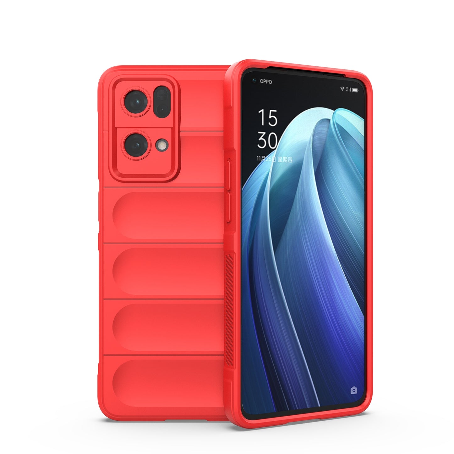 OPPO Reno7 Pro 5G Magic Shield Phone Case – Durable TPU + Flannel, Stylish Protection, Brightly Coloured, Wear-Resistant-buycases.co.uk