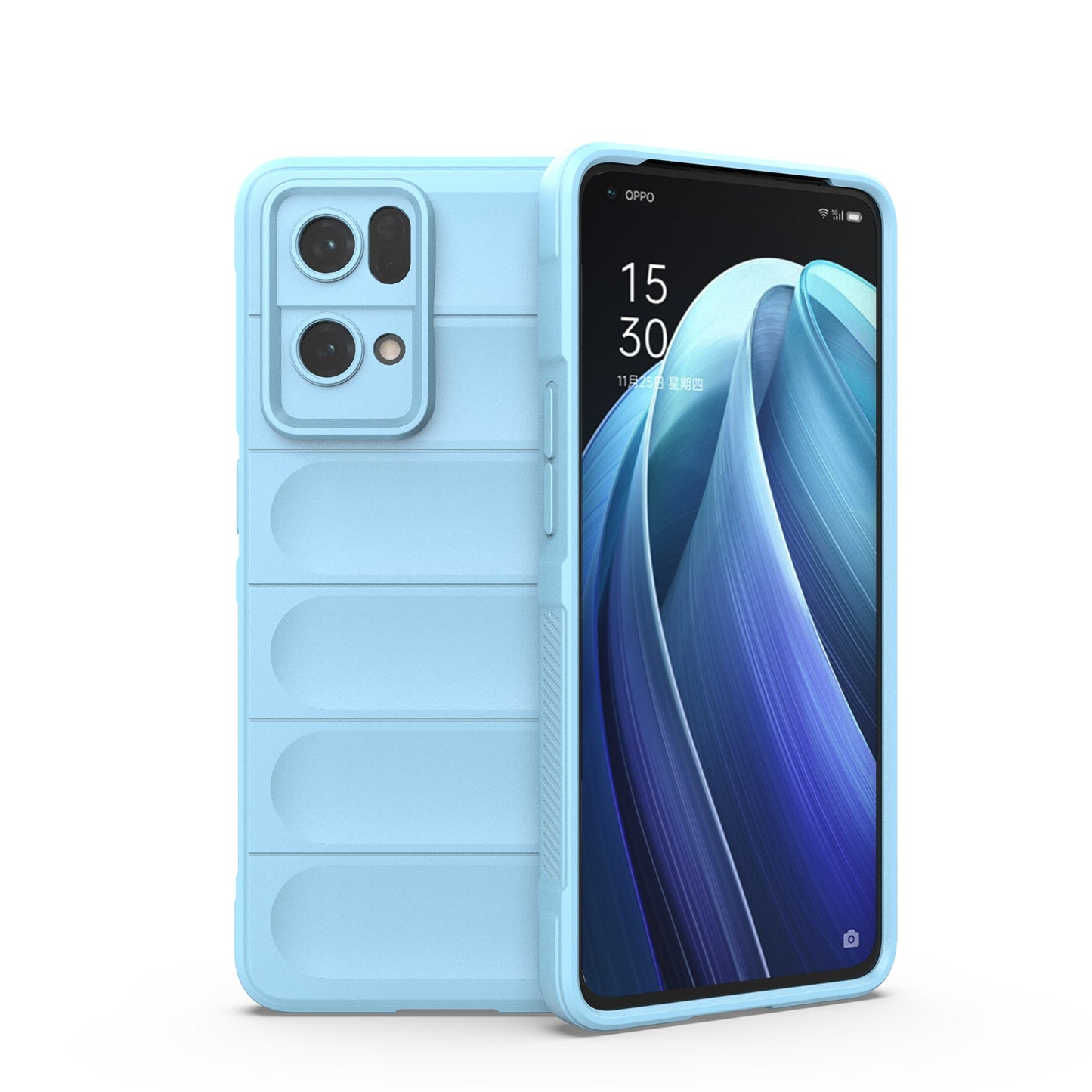 OPPO Reno7 Pro 5G Magic Shield Phone Case – Durable TPU + Flannel, Stylish Protection, Brightly Coloured, Wear-Resistant-buycases.co.uk