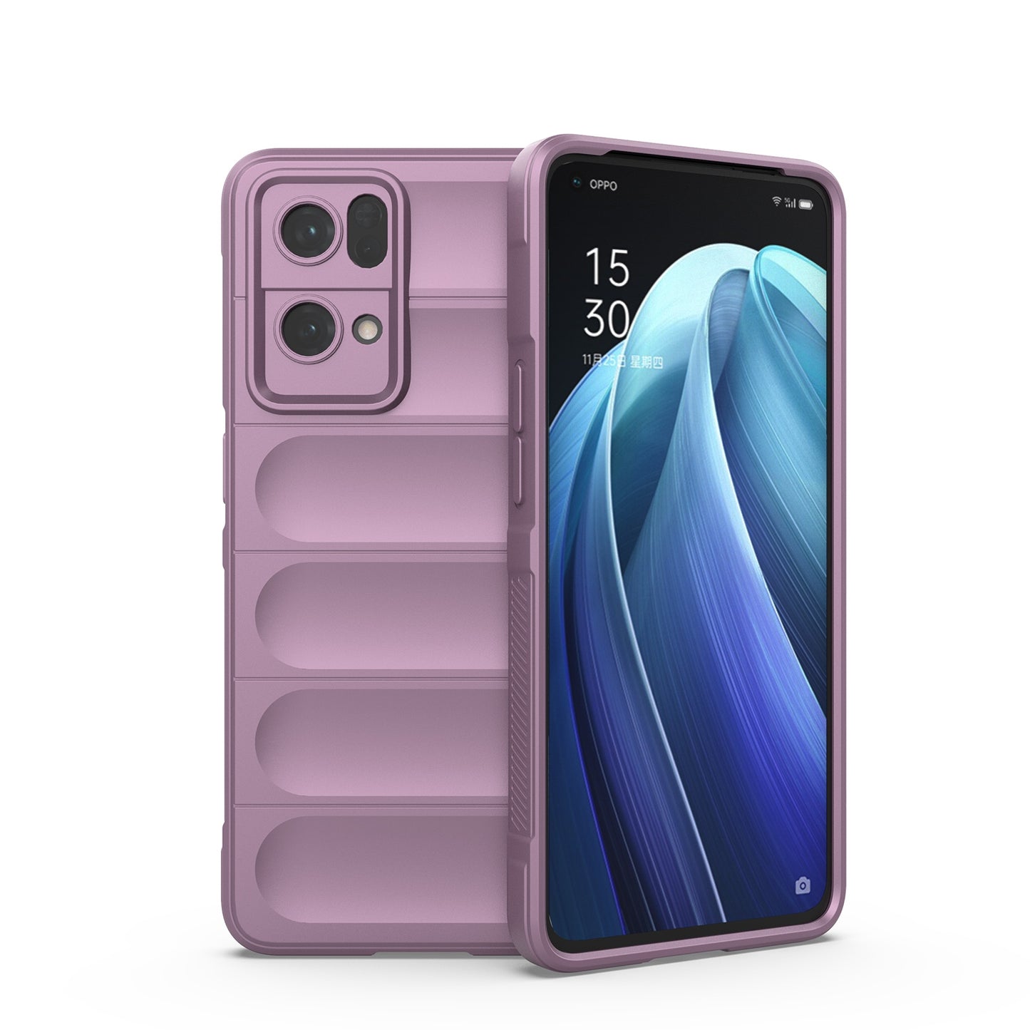 OPPO Reno7 Pro 5G Magic Shield Phone Case – Durable TPU + Flannel, Stylish Protection, Brightly Coloured, Wear-Resistant-buycases.co.uk