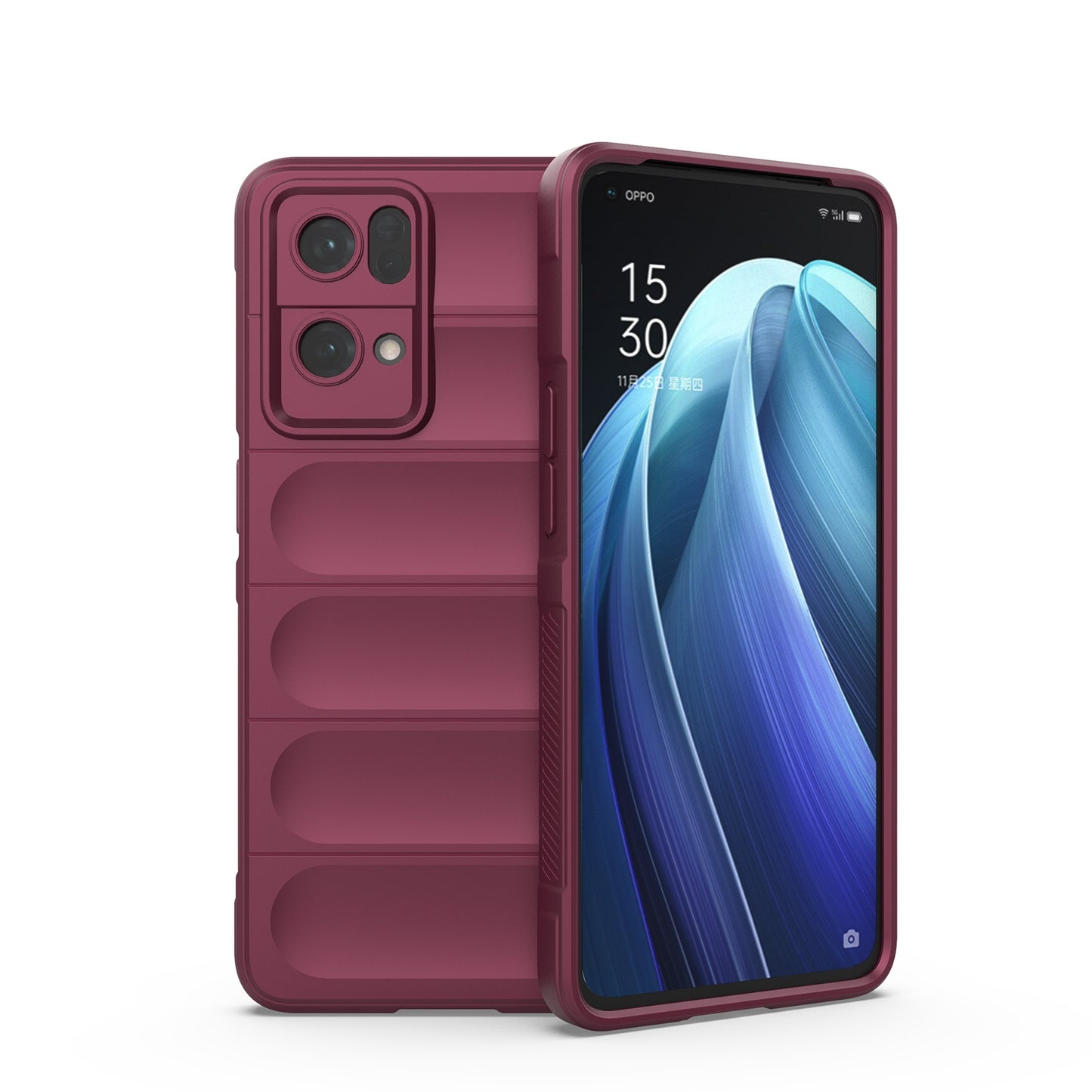 OPPO Reno7 Pro 5G Magic Shield Phone Case – Durable TPU + Flannel, Stylish Protection, Brightly Coloured, Wear-Resistant-buycases.co.uk