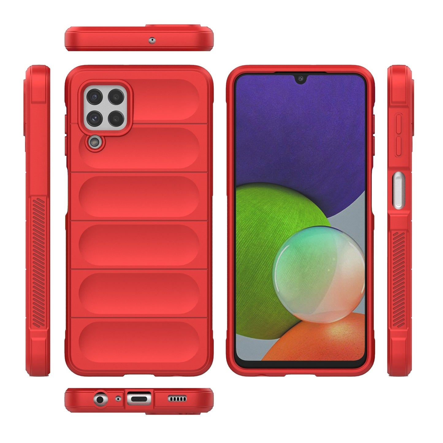 Samsung Galaxy A22 4G Magic Shield Phone Case - Durable TPU + Flannel, Stylish Protection, Brightly Coloured, Wear-Resistant-buycases.co.uk