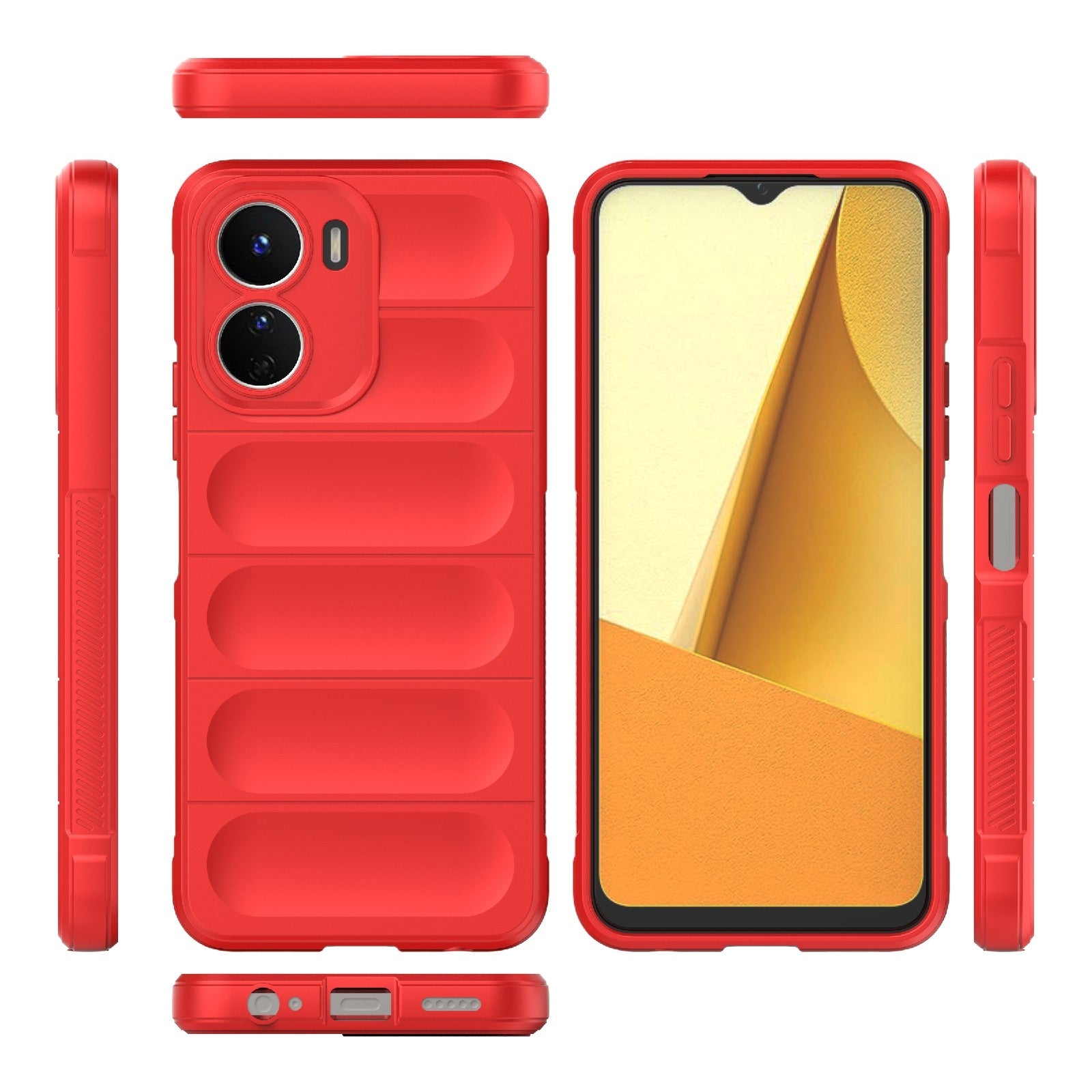 vivo Y16 4G Global Magic Shield Phone Case – Durable TPU + Flannel, Stylish Protection, Brightly Coloured, Wear-Resistant-buycases.co.uk