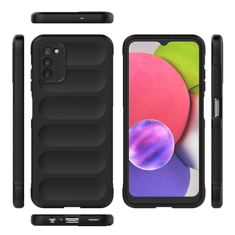 Samsung Galaxy A03s Magic Shield Phone Case – Durable TPU + Flannel, Stylish Protection, Brightly Coloured, Wear-Resistant-buycases.co.uk