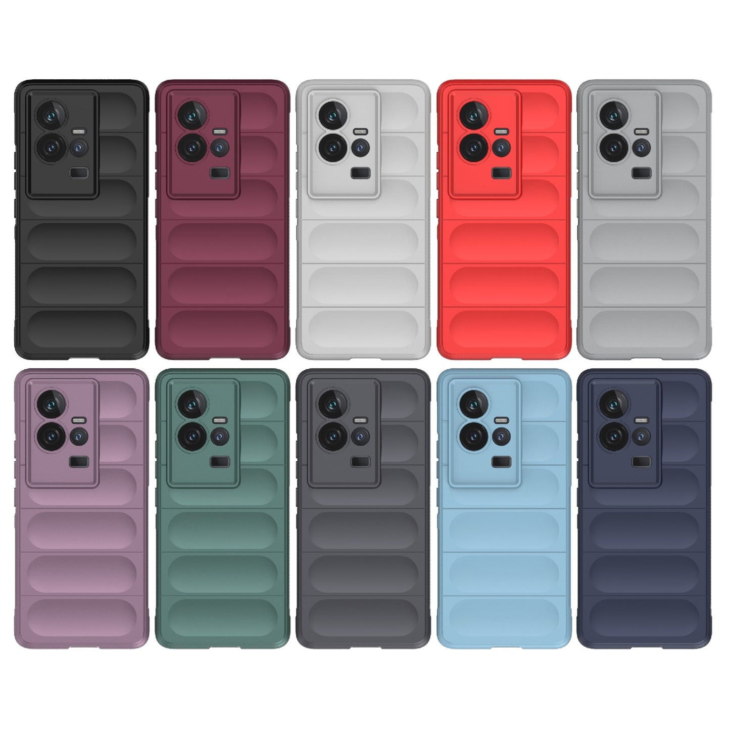 vivo iQOO 11 5G Magic Shield Phone Case – Durable TPU + Flannel, Stylish Protection, Brightly Coloured, Wear-Resistant-buycases.co.uk