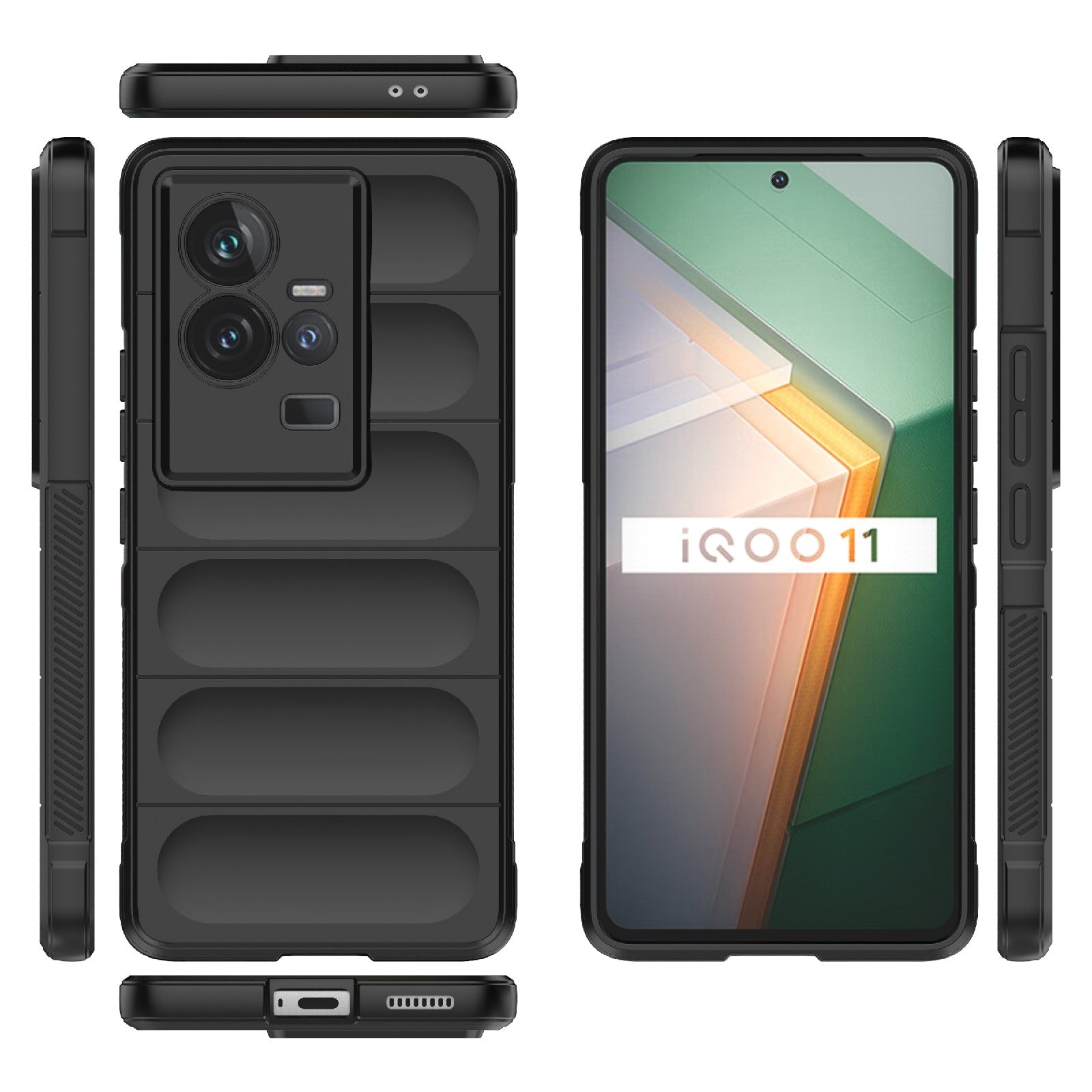 vivo iQOO 11 5G Magic Shield Phone Case – Durable TPU + Flannel, Stylish Protection, Brightly Coloured, Wear-Resistant-buycases.co.uk