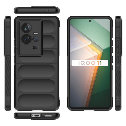 vivo iQOO 11 5G Magic Shield Phone Case – Durable TPU + Flannel, Stylish Protection, Brightly Coloured, Wear-Resistant-buycases.co.uk