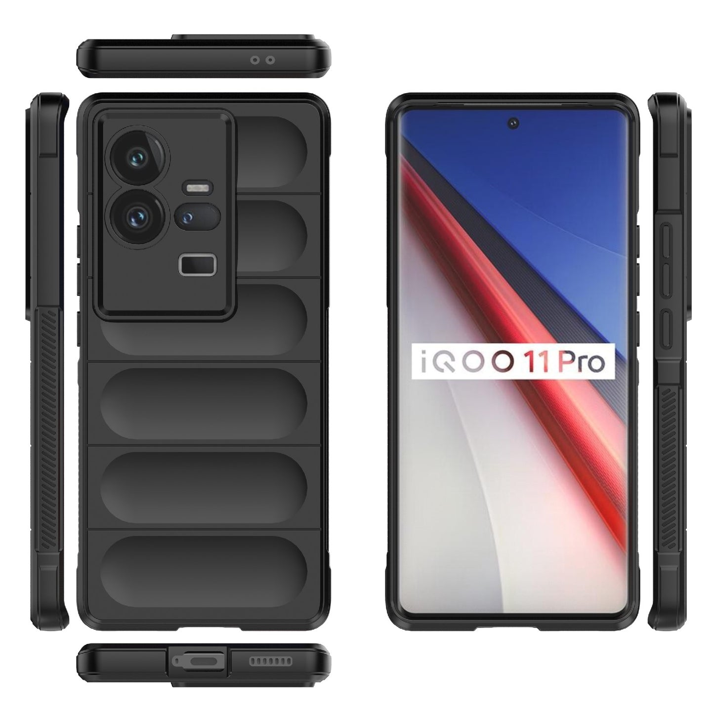 vivo iQOO 11 Pro 5G Magic Shield Phone Case – Durable TPU + Flannel, Stylish Protection, Brightly Coloured, Wear-Resistant-buycases.co.uk