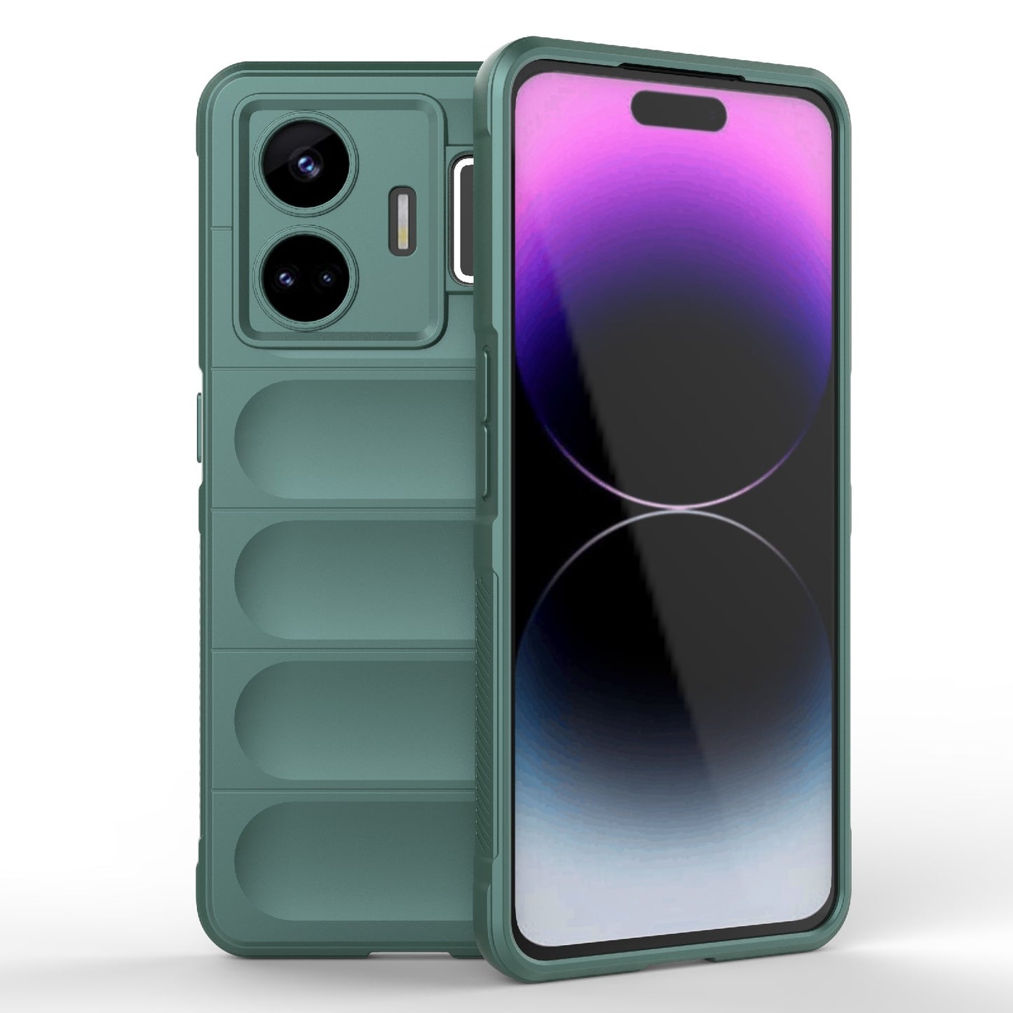 Realme GT Neo 5 5G Magic Shield Phone Case – Durable TPU + Flannel, Stylish Protection, Brightly Coloured, Wear-Resistant-buycases.co.uk