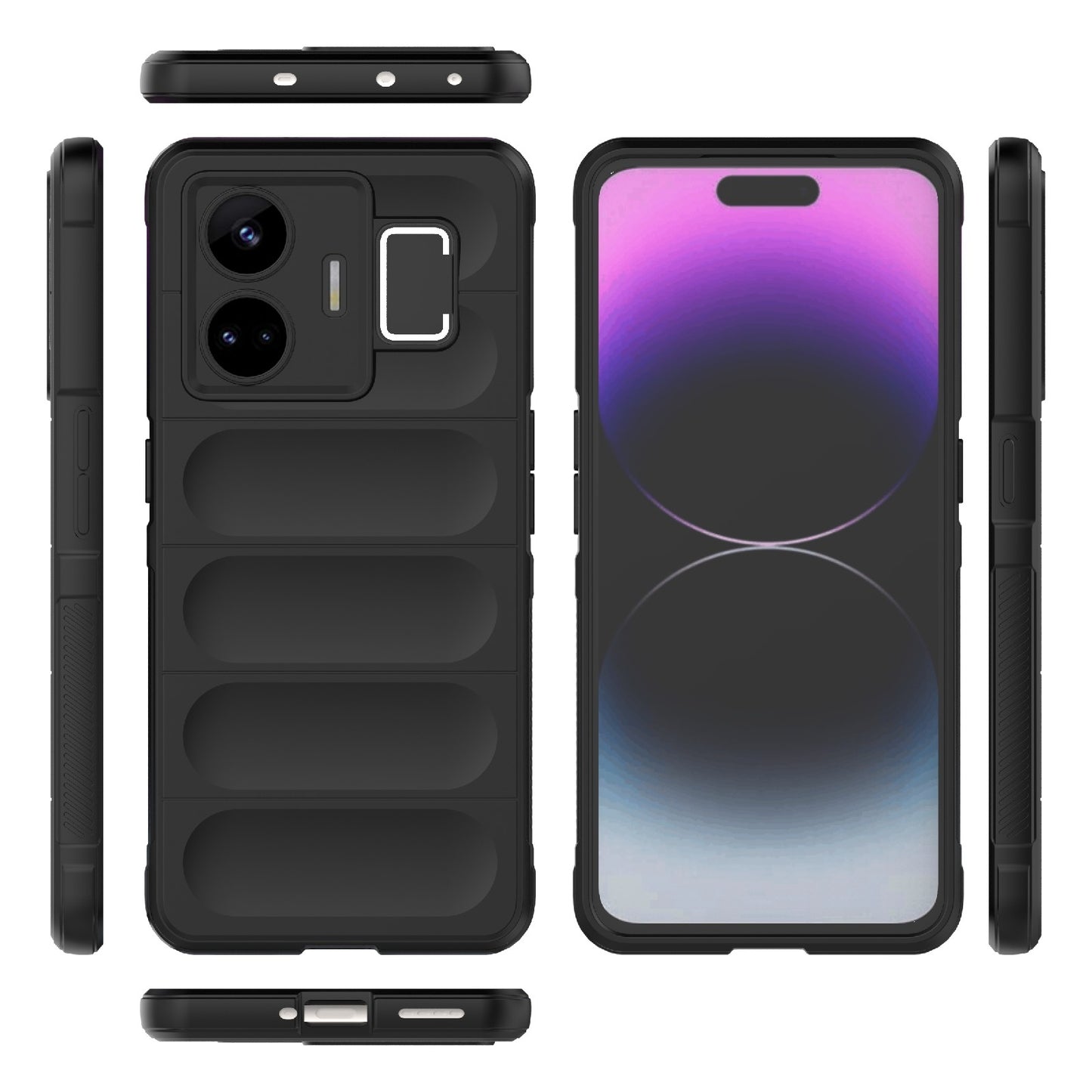 Realme GT Neo 5 5G Magic Shield Phone Case – Durable TPU + Flannel, Stylish Protection, Brightly Coloured, Wear-Resistant-buycases.co.uk