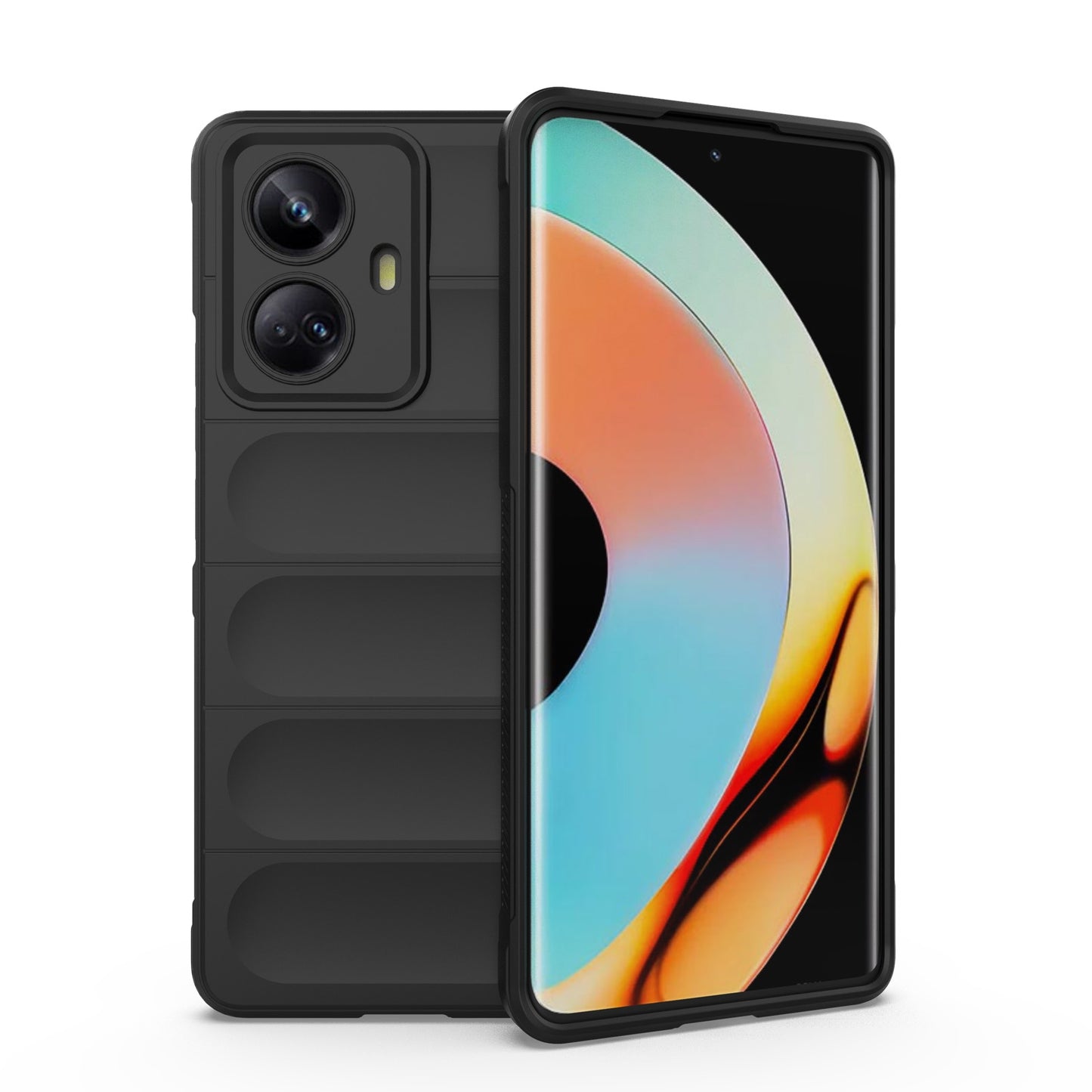 Realme 10 Pro+ 5G Magic Shield Phone Case – Durable TPU + Flannel, Stylish Protection, Brightly Coloured, Wear-Resistant-buycases.co.uk