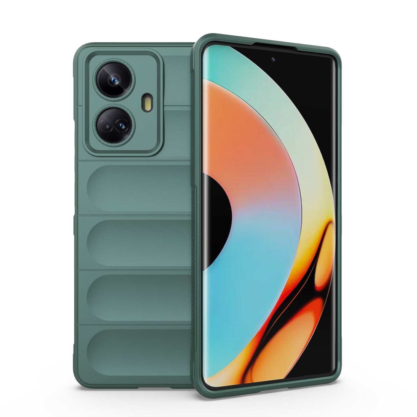Realme 10 Pro+ 5G Magic Shield Phone Case – Durable TPU + Flannel, Stylish Protection, Brightly Coloured, Wear-Resistant-buycases.co.uk