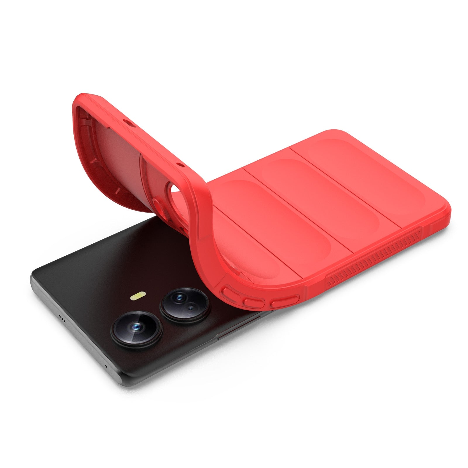 Realme 10 Pro+ 5G Magic Shield Phone Case – Durable TPU + Flannel, Stylish Protection, Brightly Coloured, Wear-Resistant-buycases.co.uk