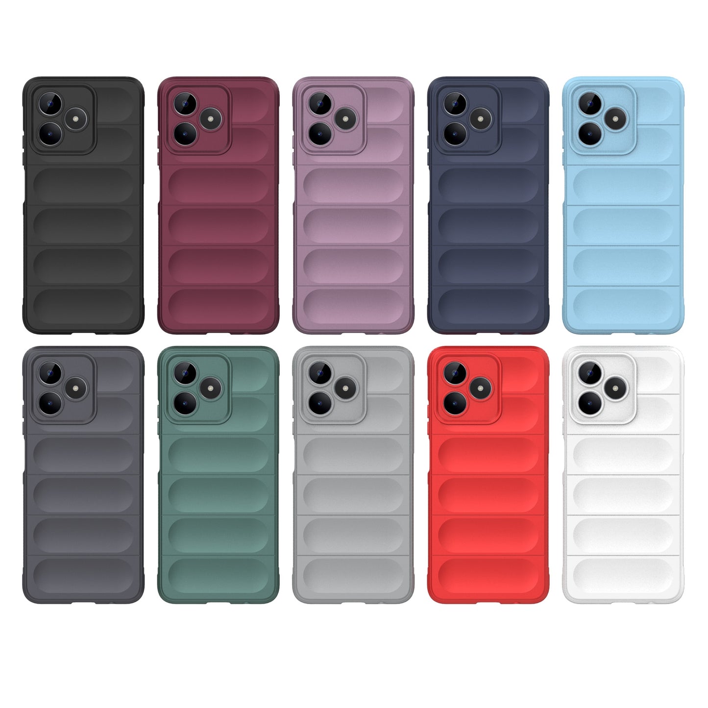 Realme C53 4G Magic Shield Phone Case – Durable TPU + Flannel, Stylish Protection, Brightly Coloured, Wear-Resistant-buycases.co.uk