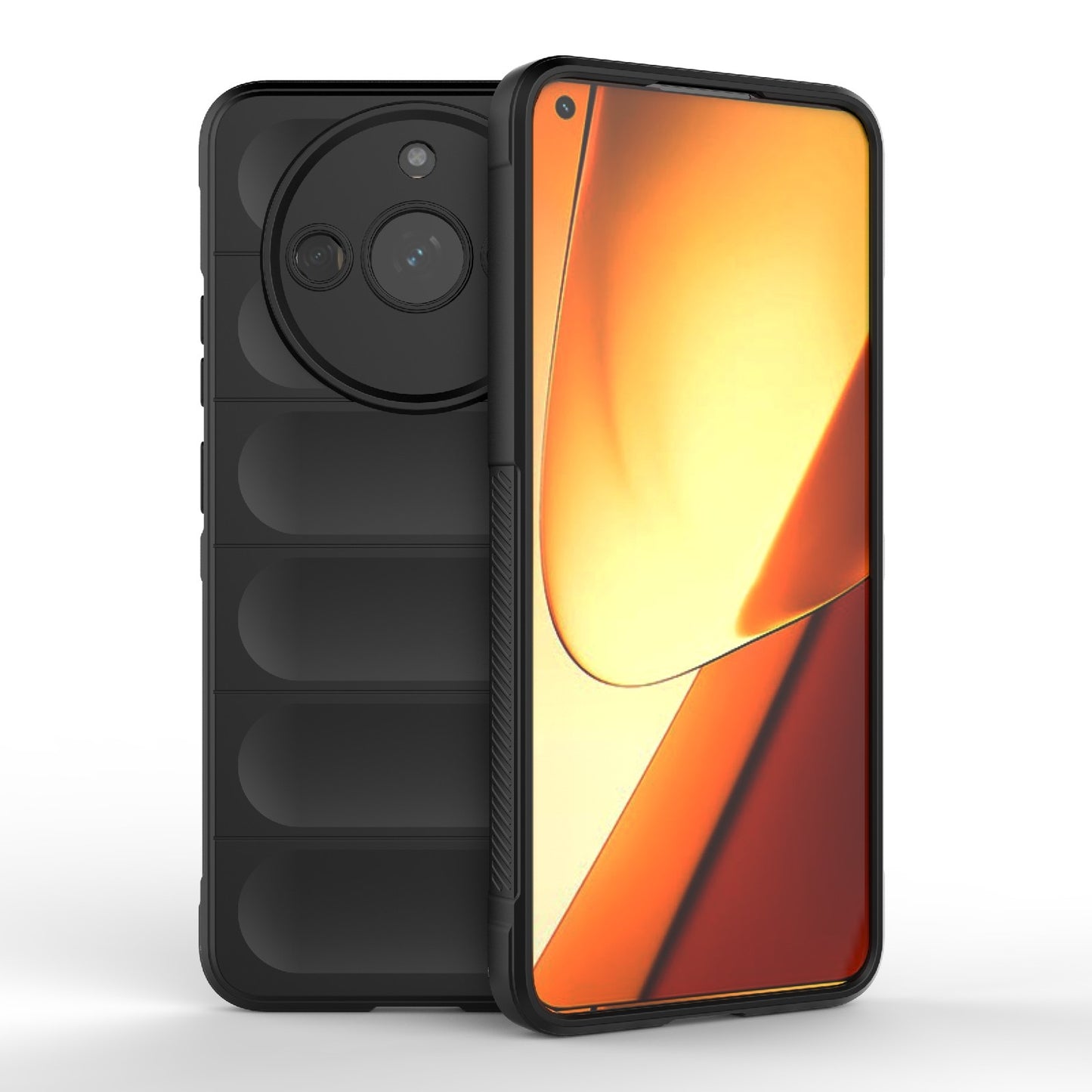 Realme 11 5G Magic Shield Phone Case – Durable TPU + Flannel, Stylish Protection, Brightly Coloured, Wear-Resistant-buycases.co.uk