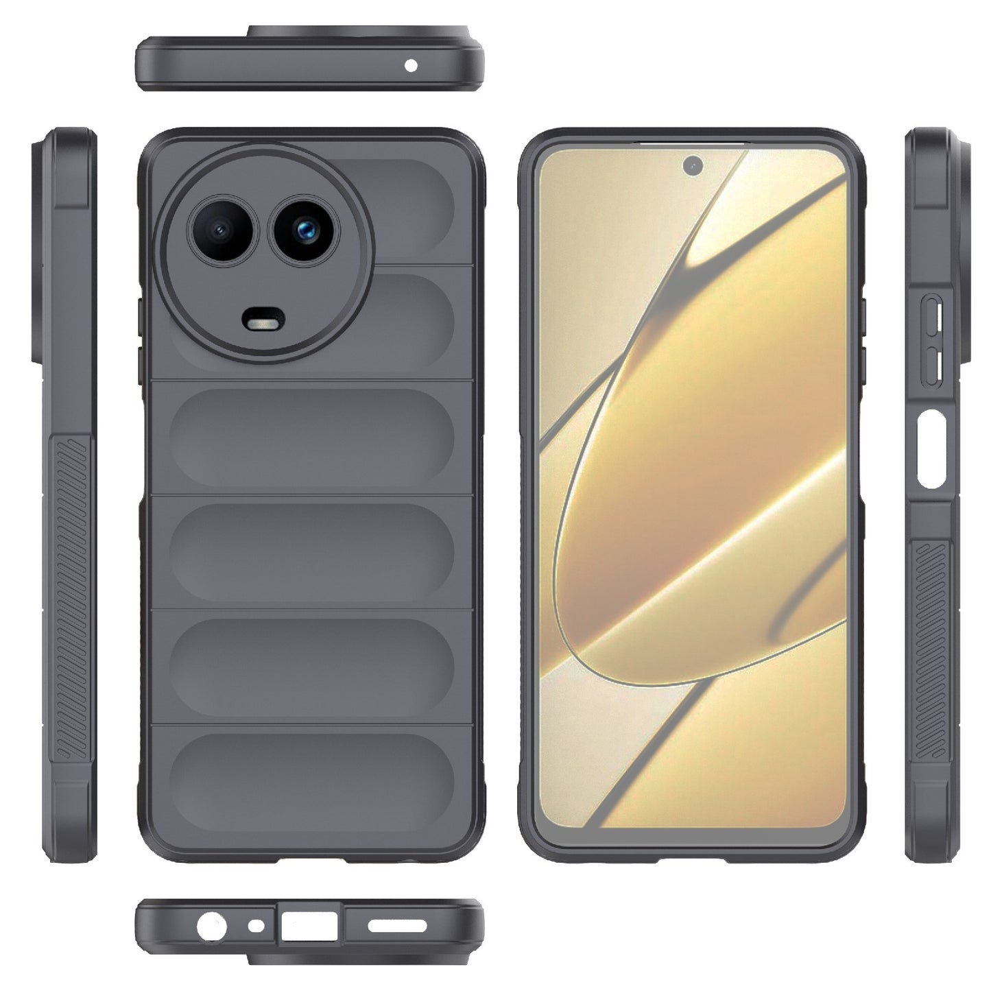 Realme 11 5G Global Magic Shield Phone Case – Durable TPU + Flannel, Stylish Protection, Brightly Coloured, Wear-Resistant-buycases.co.uk