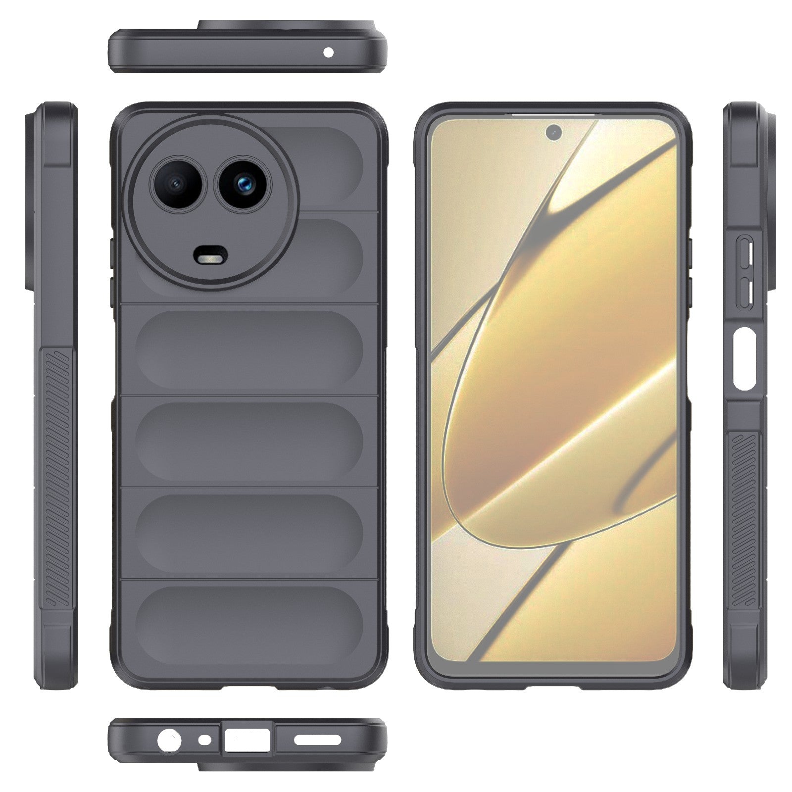 Realme 11 5G Global Magic Shield Phone Case – Durable TPU + Flannel, Stylish Protection, Brightly Coloured, Wear-Resistant-buycases.co.uk