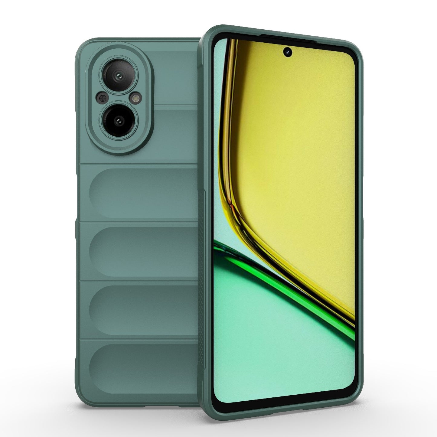 Realme C67 4G Global Magic Shield Phone Case – Durable TPU + Flannel, Stylish Protection, Brightly Coloured, Wear-Resistant-buycases.co.uk