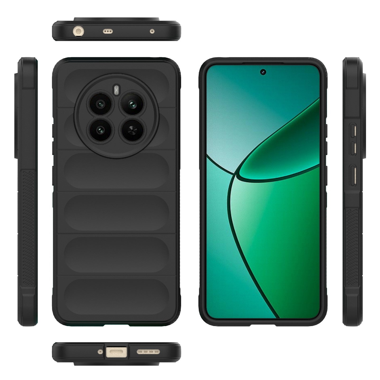 Realme 12+ 5G Global Magic Shield Phone Case – Durable TPU + Flannel, Stylish Protection, Brightly Coloured, Wear-Resistant-buycases.co.uk