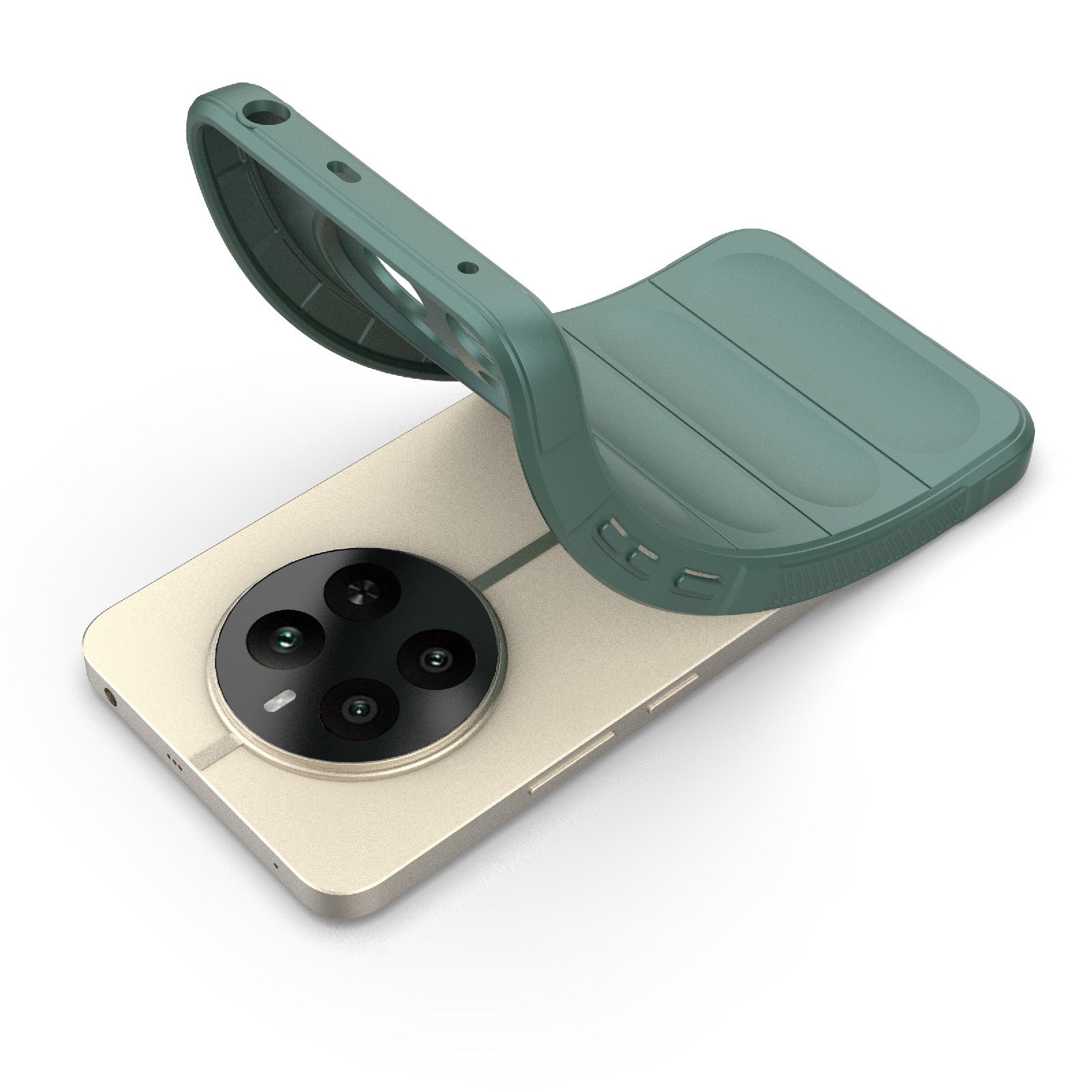 Realme 12+ 5G Global Magic Shield Phone Case – Durable TPU + Flannel, Stylish Protection, Brightly Coloured, Wear-Resistant-buycases.co.uk