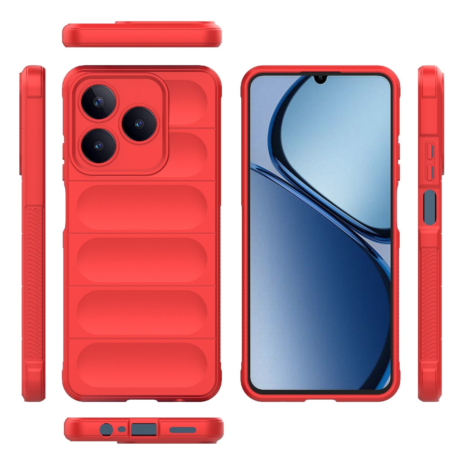 Realme C63 4G Global Magic Shield Phone Case – Durable TPU + Flannel, Stylish Protection, Brightly Coloured, Wear-Resistant-buycases.co.uk