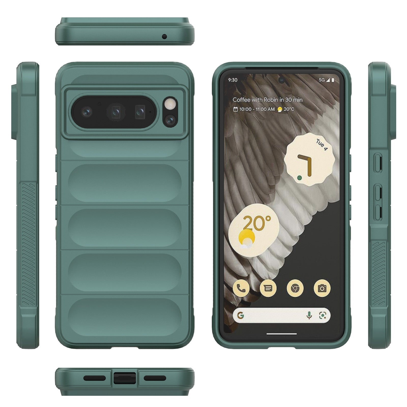 Google Pixel 8 Pro 5G Magic Shield Phone Case – Durable TPU + Flannel, Stylish Protection, Brightly Coloured, Wear-Resistant-buycases.co.uk